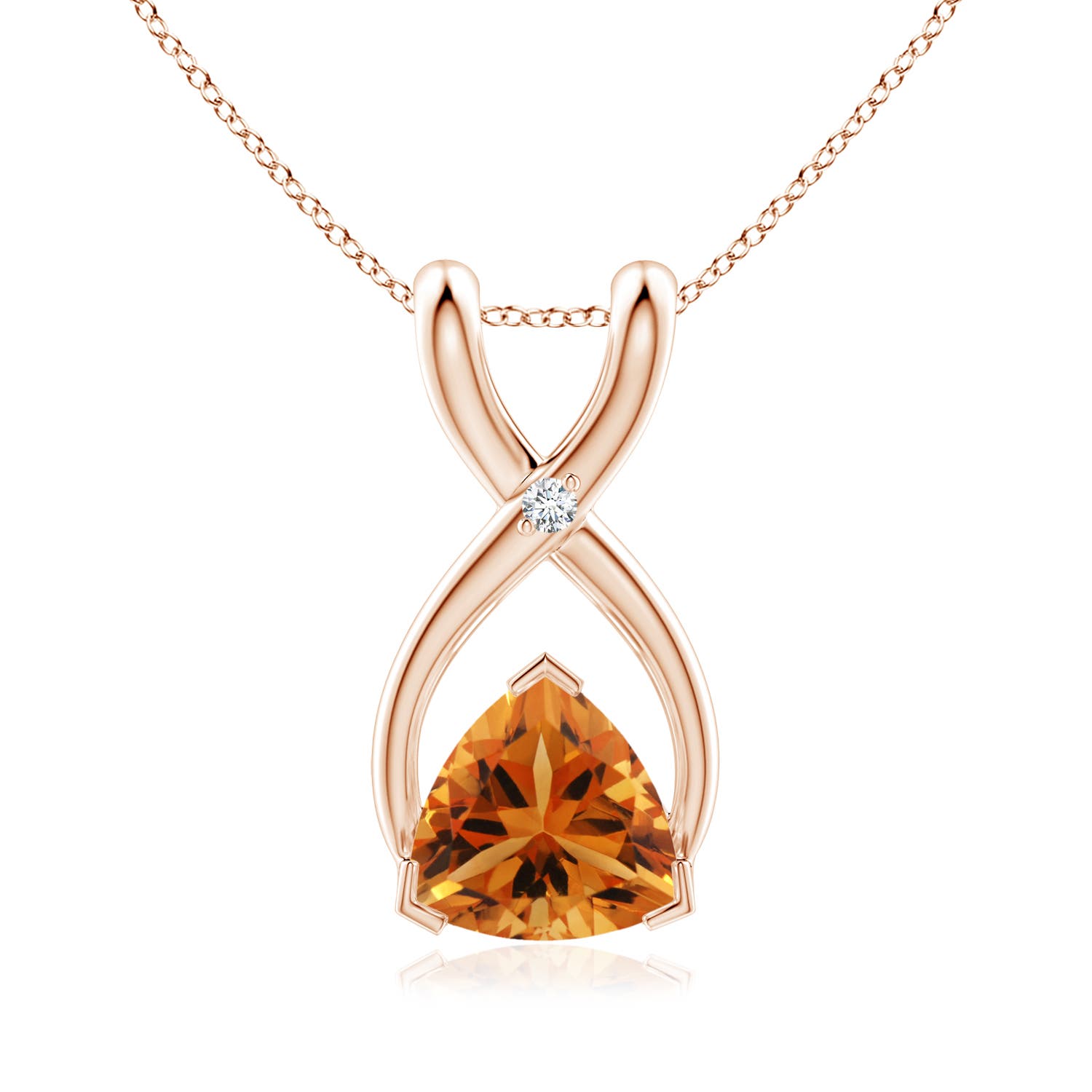 AAA - Citrine / 0.39 CT / 14 KT Rose Gold