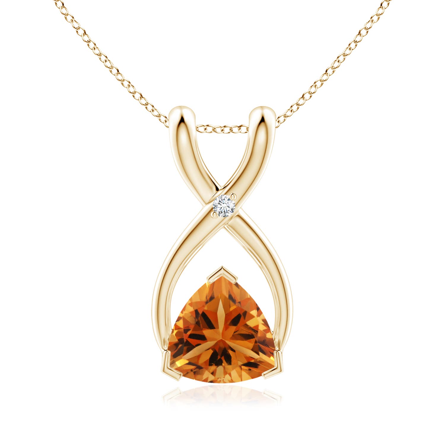 AAA - Citrine / 0.39 CT / 14 KT Yellow Gold