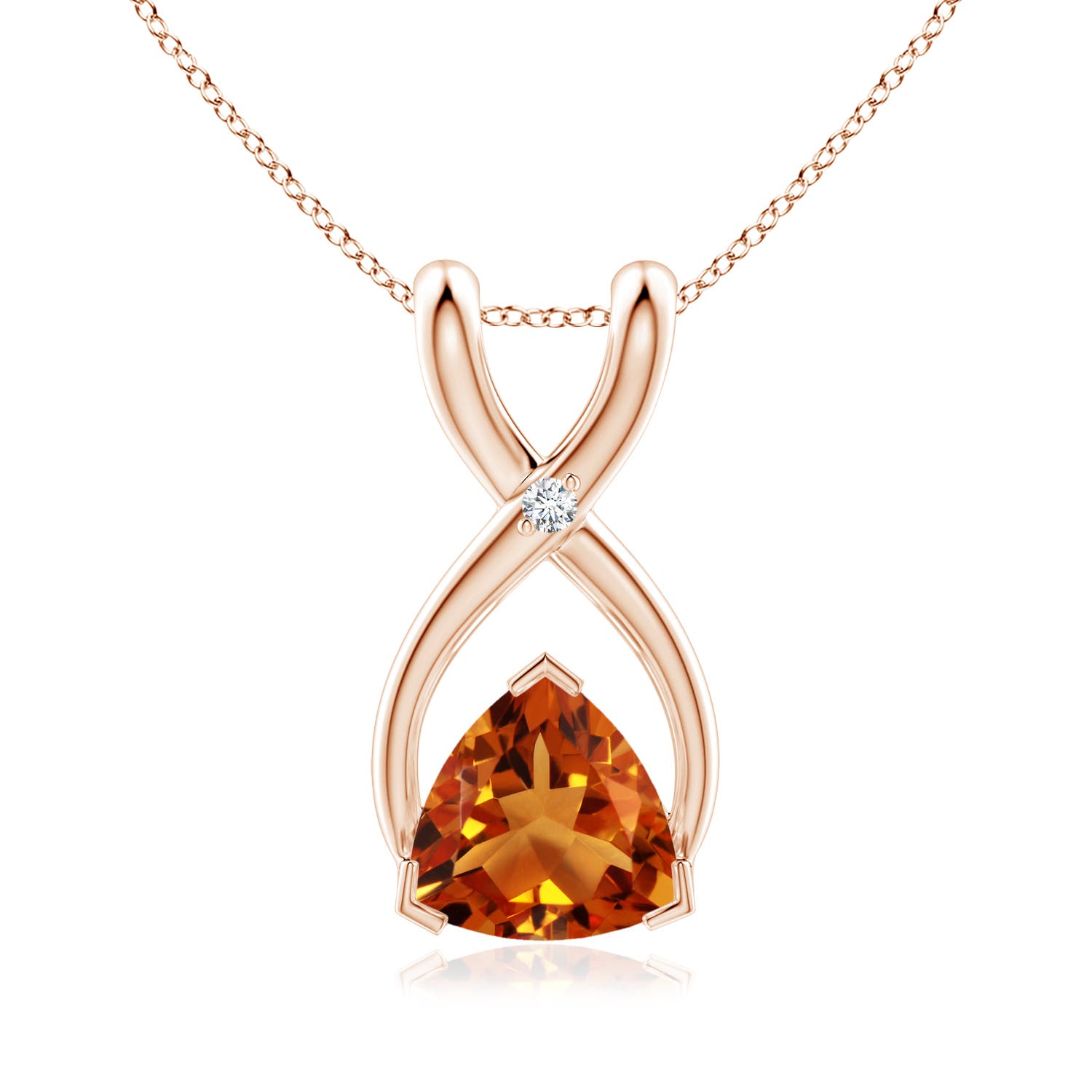 AAAA - Citrine / 0.39 CT / 14 KT Rose Gold