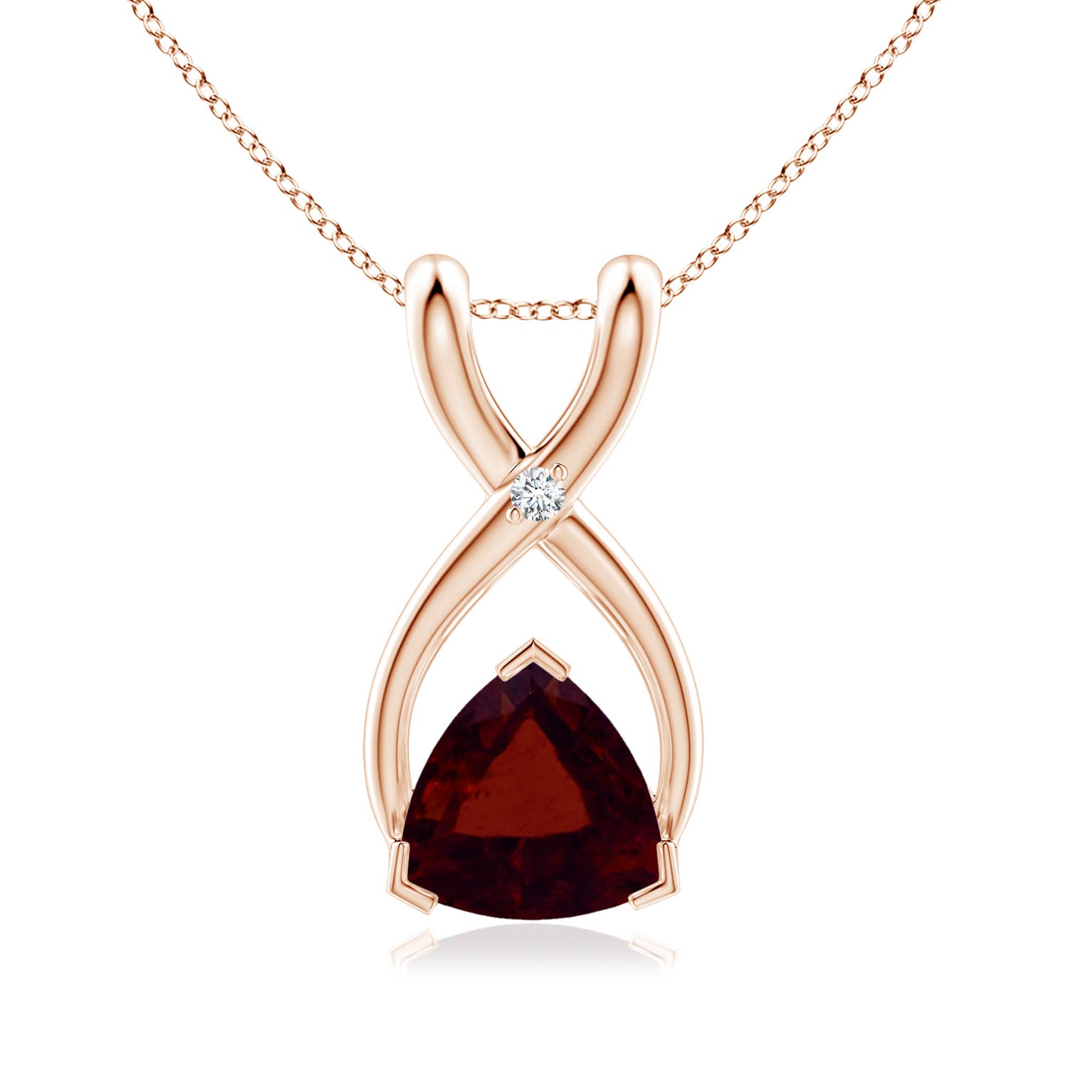 A - Garnet / 0.51 CT / 14 KT Rose Gold