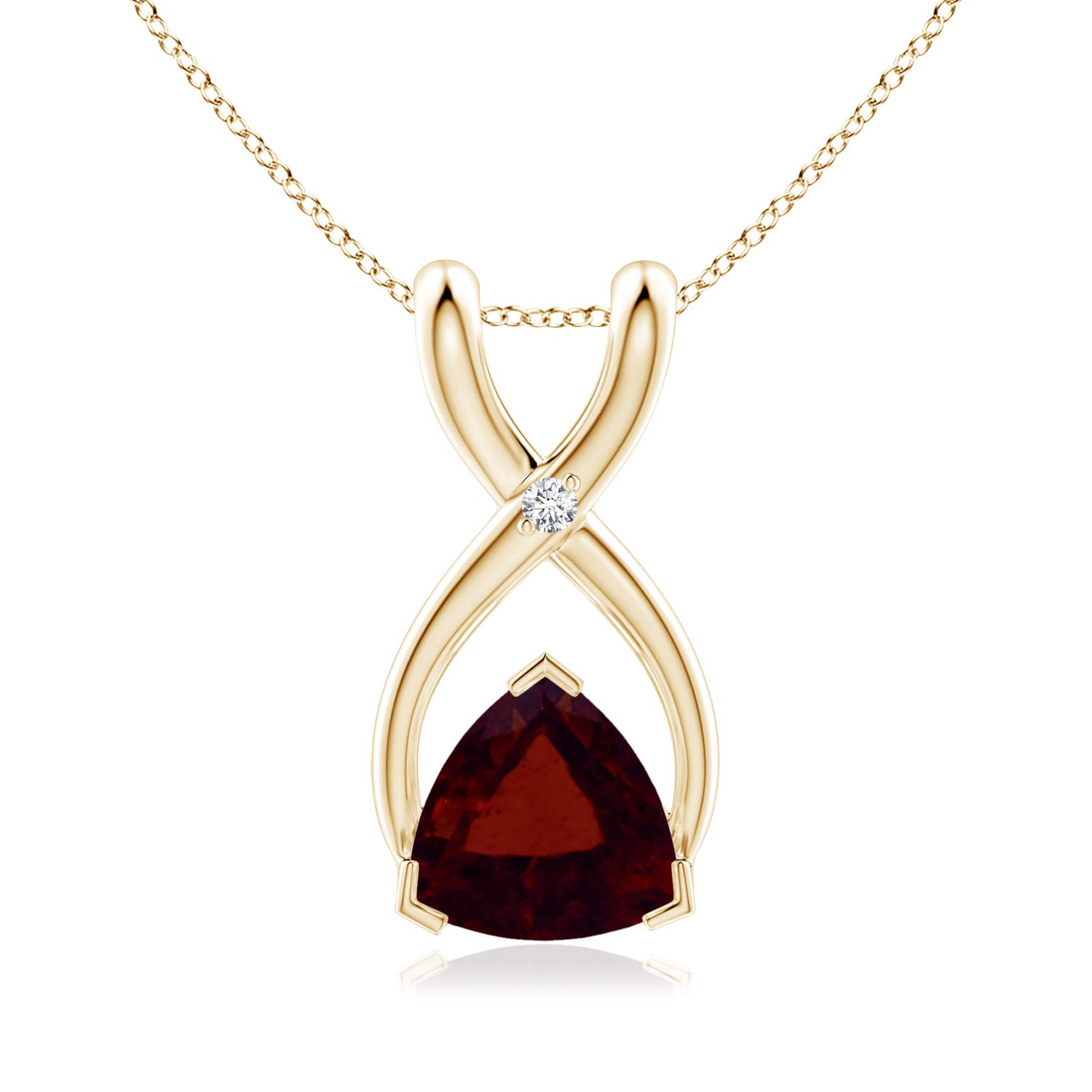 A - Garnet / 0.51 CT / 14 KT Yellow Gold