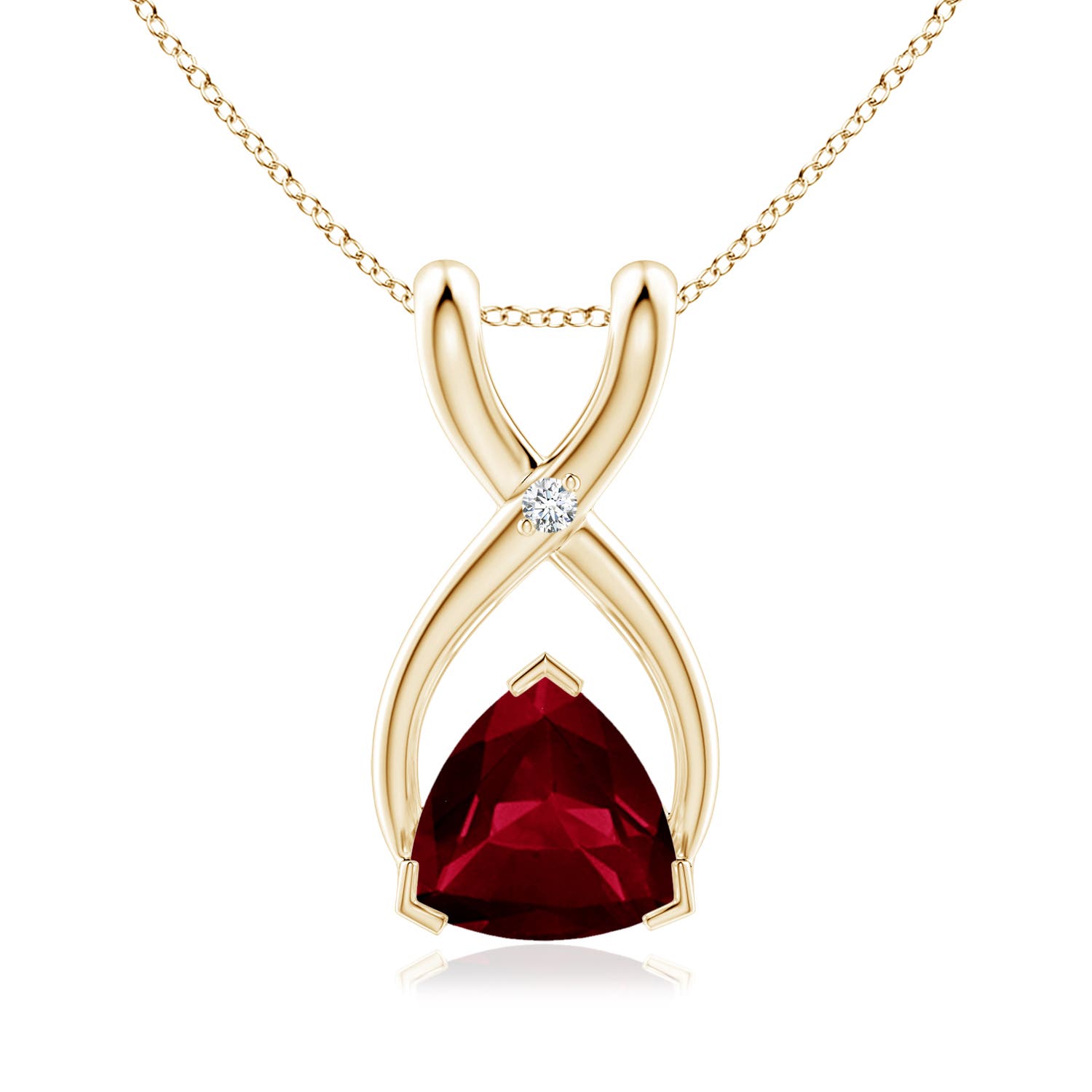 AA - Garnet / 0.51 CT / 14 KT Yellow Gold