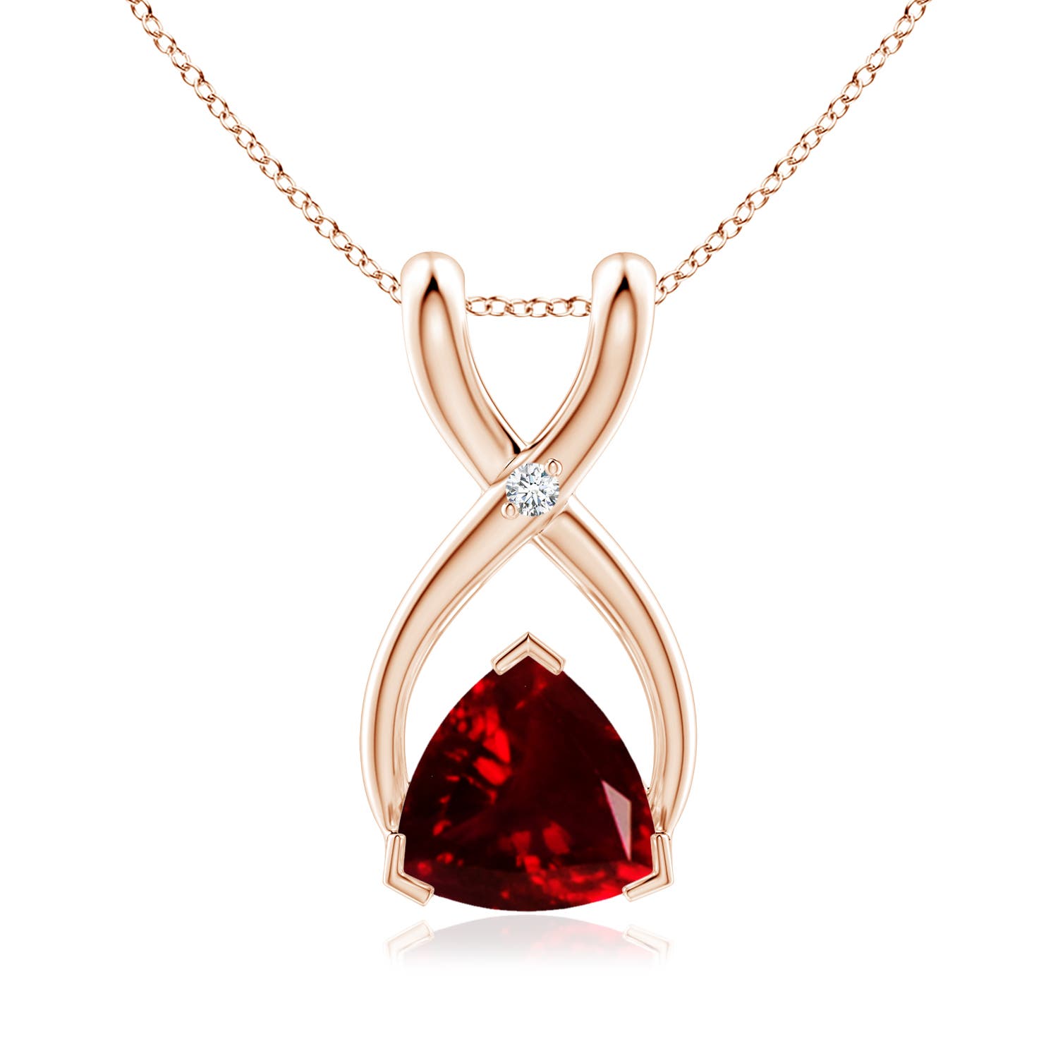 AAA - Garnet / 0.51 CT / 14 KT Rose Gold