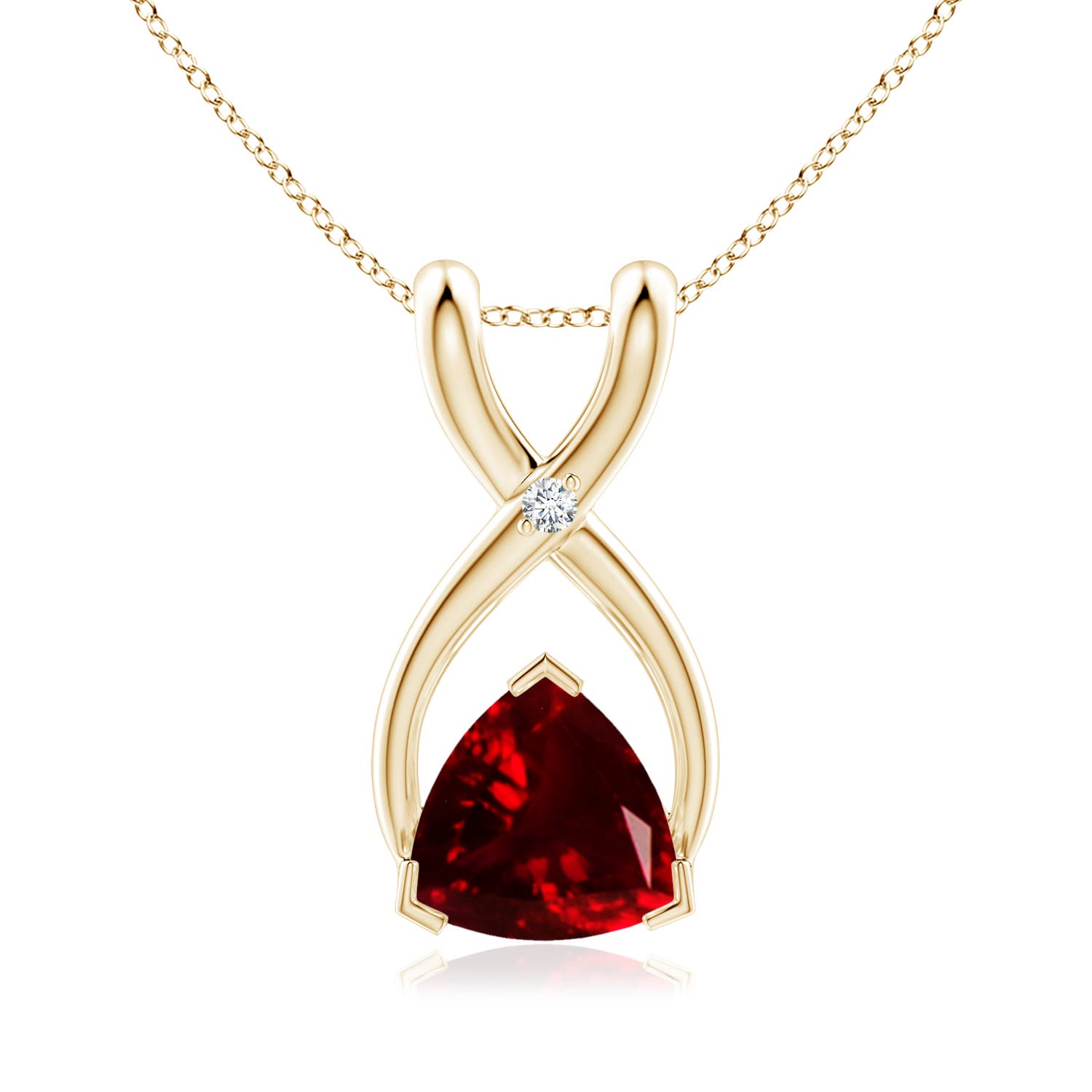 AAA - Garnet / 0.51 CT / 14 KT Yellow Gold