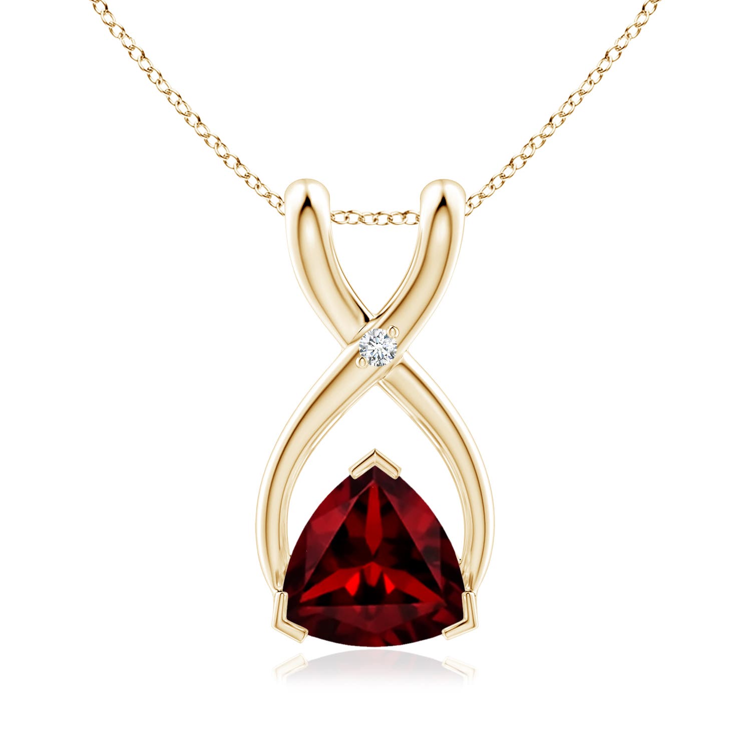 AAAA - Garnet / 0.51 CT / 14 KT Yellow Gold