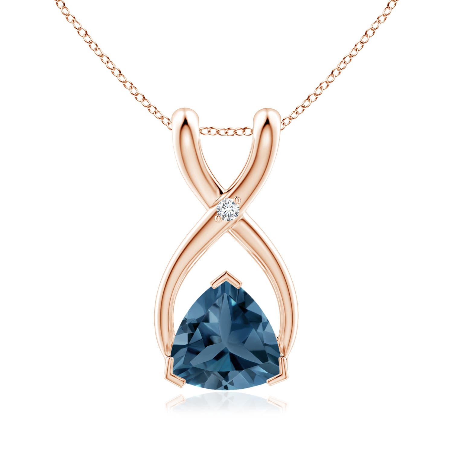 A - London Blue Topaz / 0.51 CT / 14 KT Rose Gold