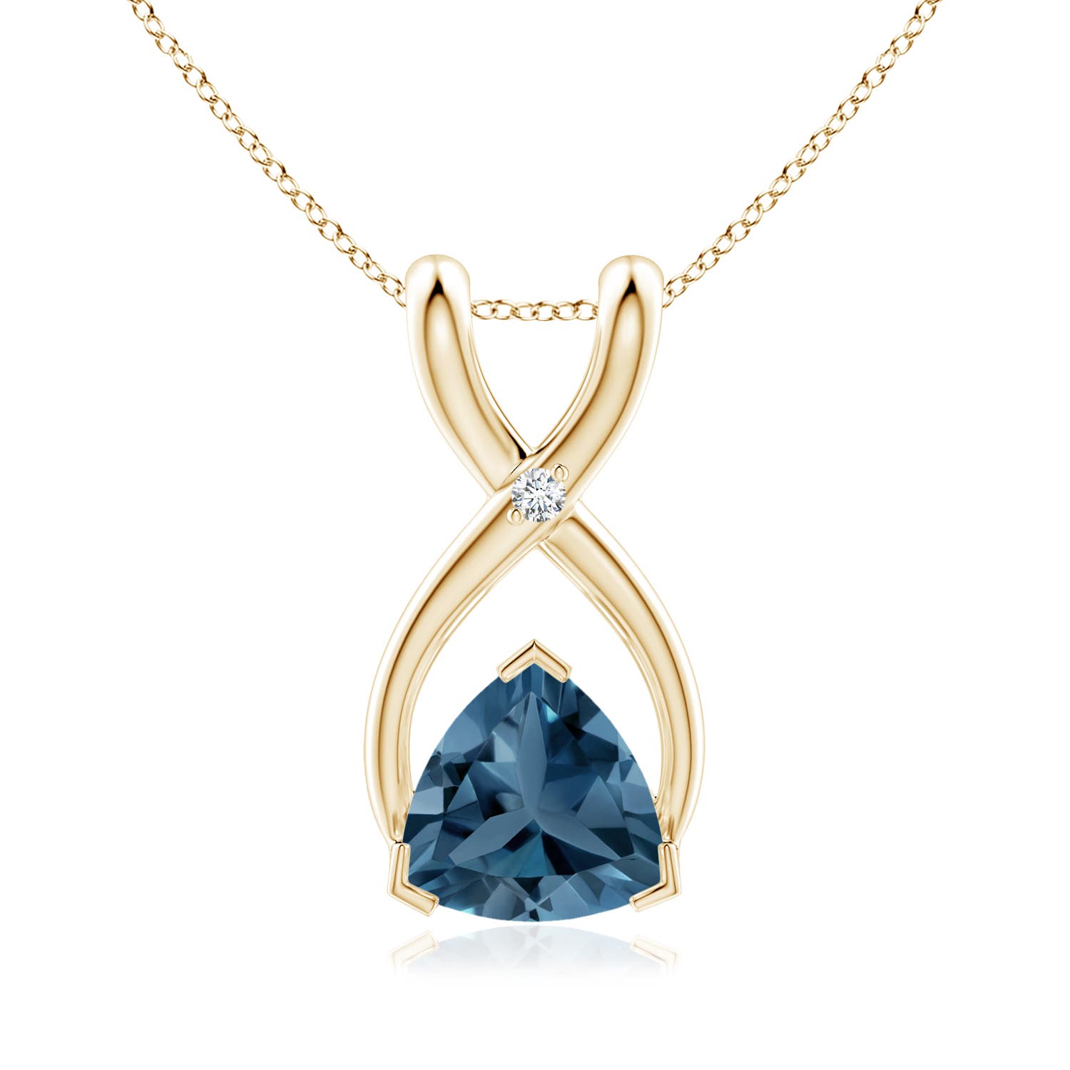 A - London Blue Topaz / 0.51 CT / 14 KT Yellow Gold