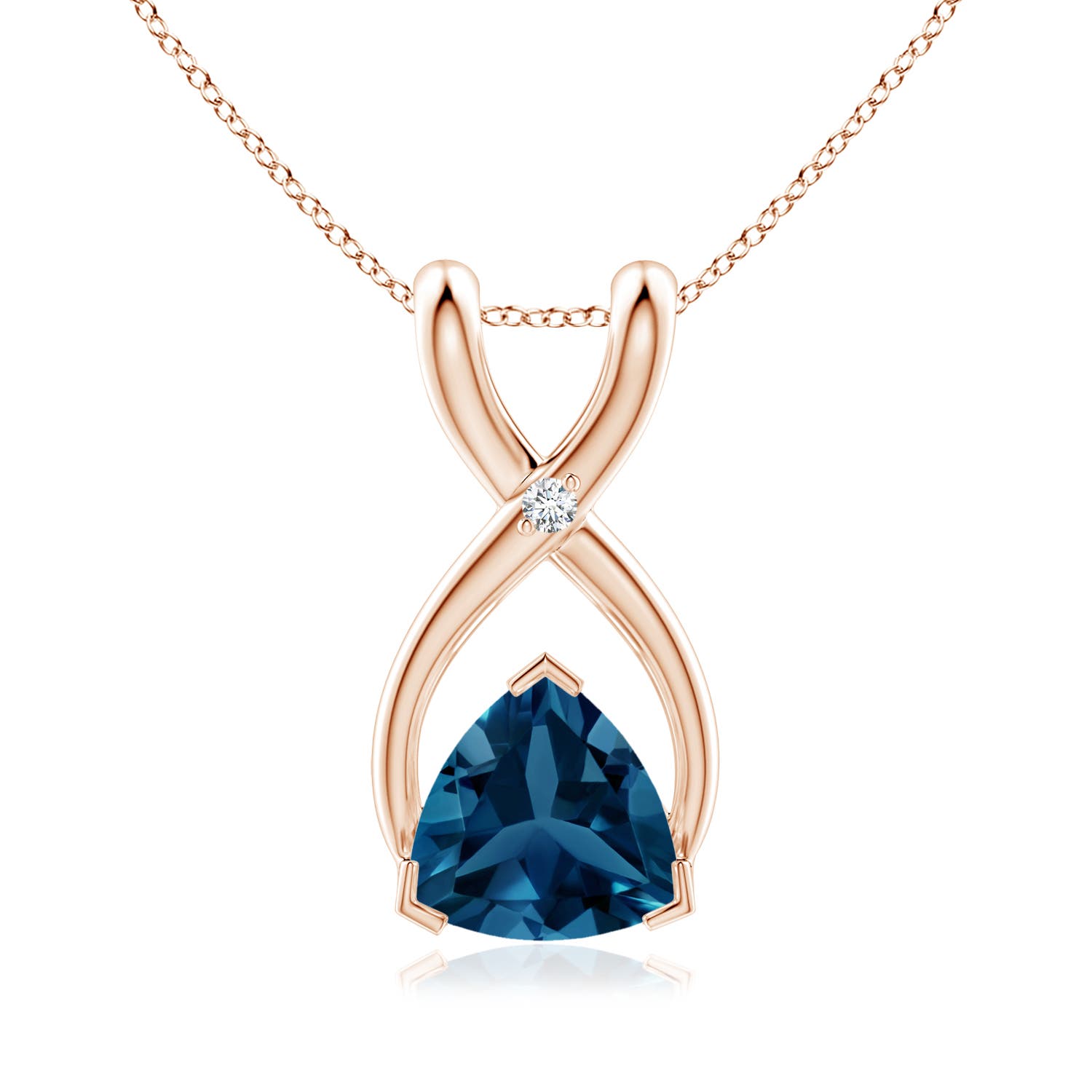 AAA - London Blue Topaz / 0.51 CT / 14 KT Rose Gold