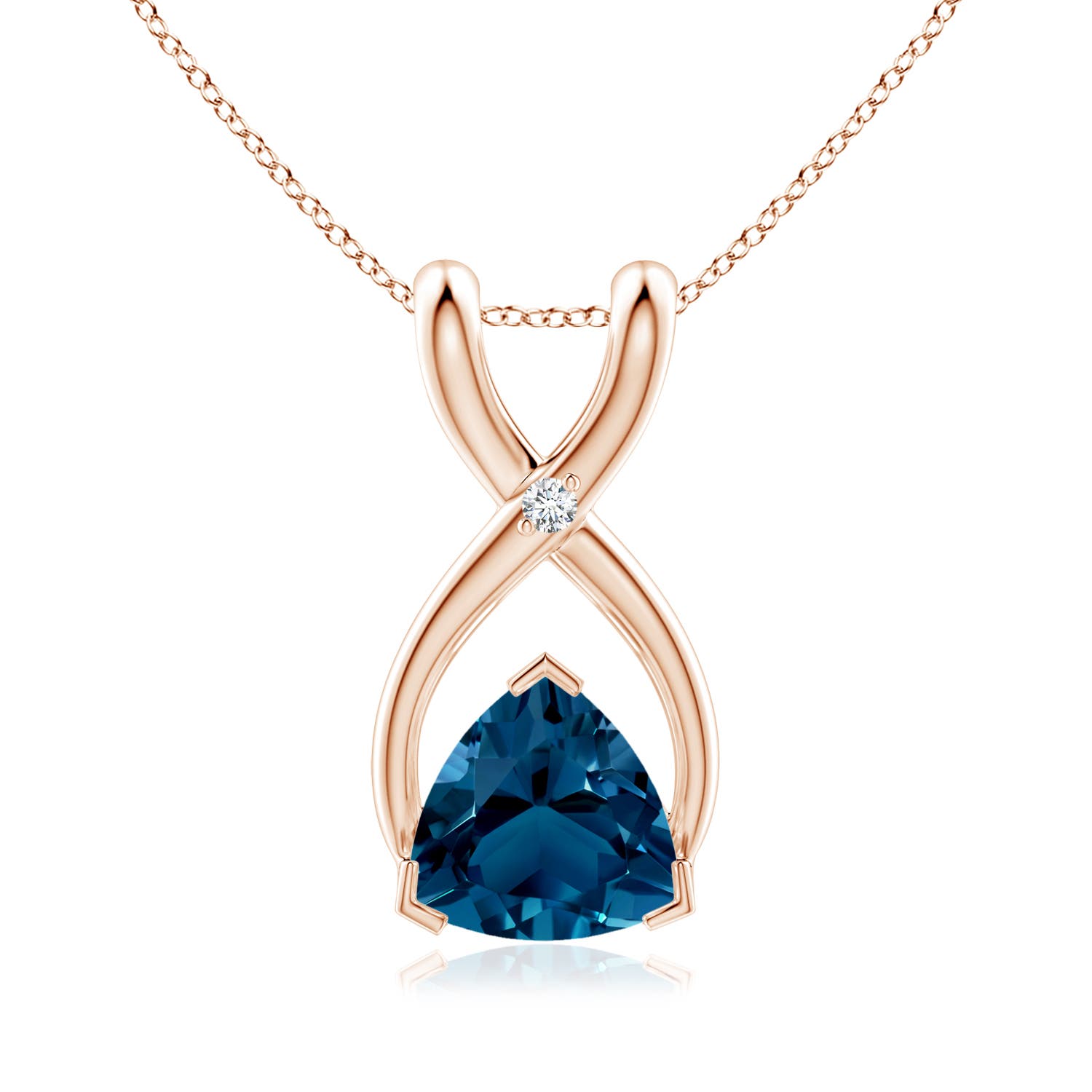 AAAA - London Blue Topaz / 0.51 CT / 14 KT Rose Gold