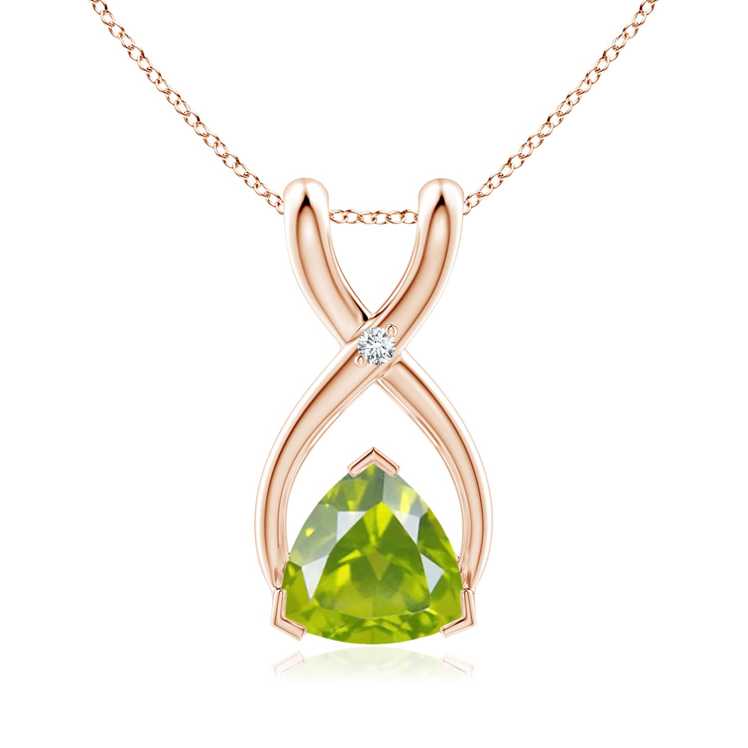 AA - Peridot / 0.51 CT / 14 KT Rose Gold