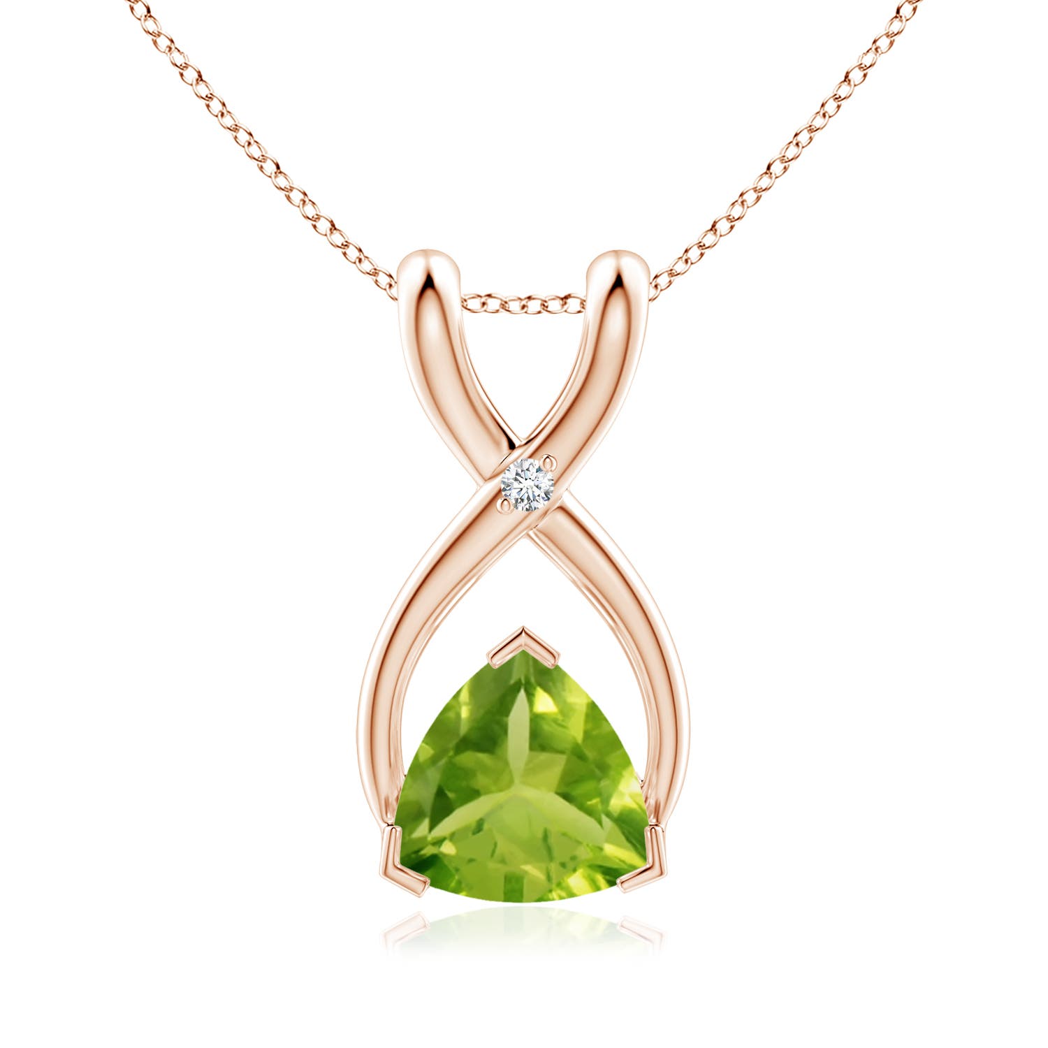 AAA - Peridot / 0.51 CT / 14 KT Rose Gold