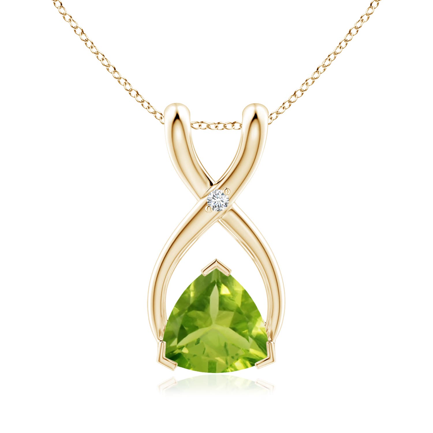 AAA - Peridot / 0.51 CT / 14 KT Yellow Gold