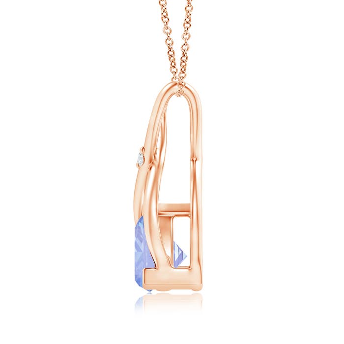 A - Tanzanite / 0.41 CT / 14 KT Rose Gold