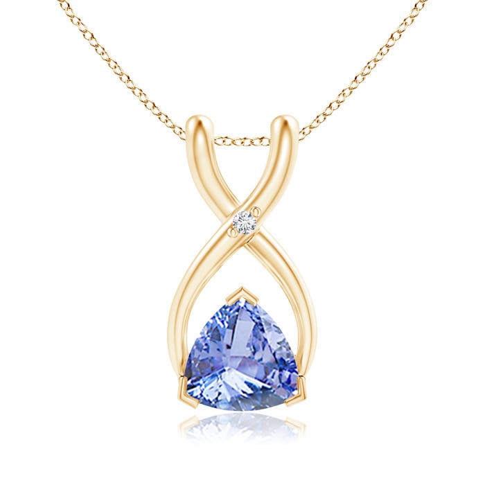 A - Tanzanite / 0.41 CT / 14 KT Yellow Gold