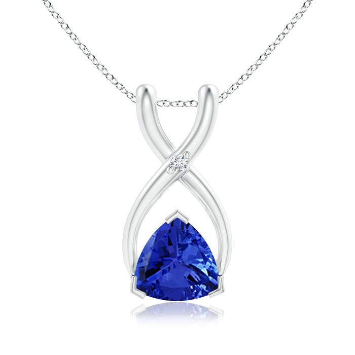 AAA - Tanzanite / 0.41 CT / 14 KT White Gold