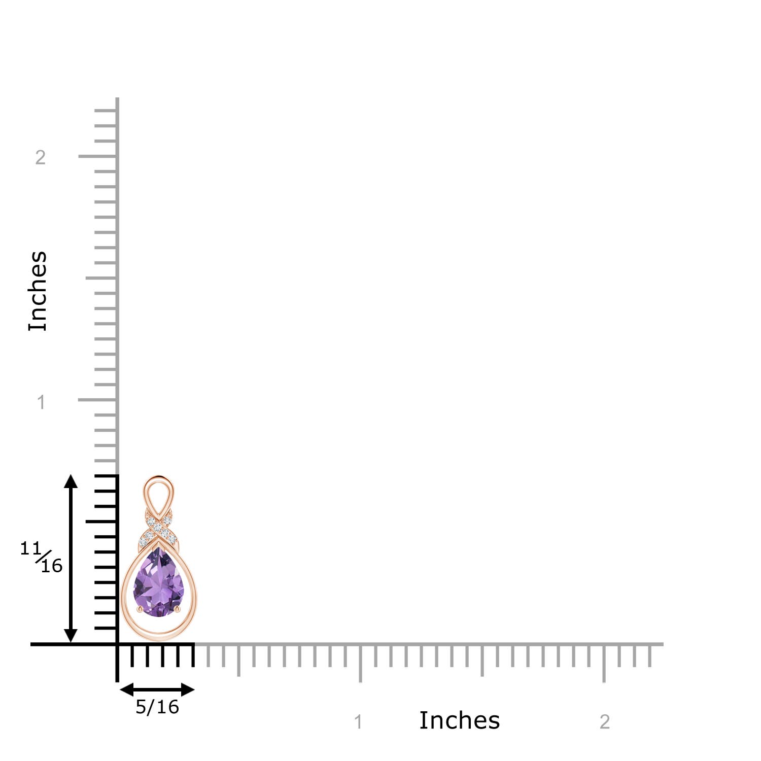 A - Amethyst / 0.62 CT / 14 KT Rose Gold