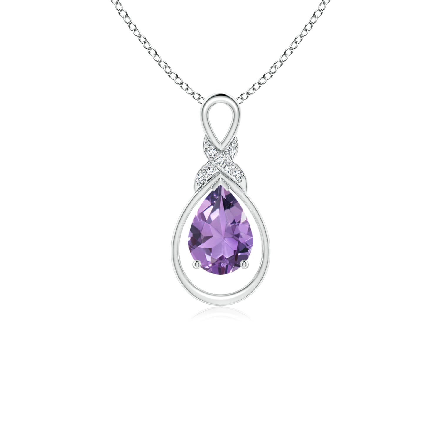 A - Amethyst / 0.62 CT / 14 KT White Gold