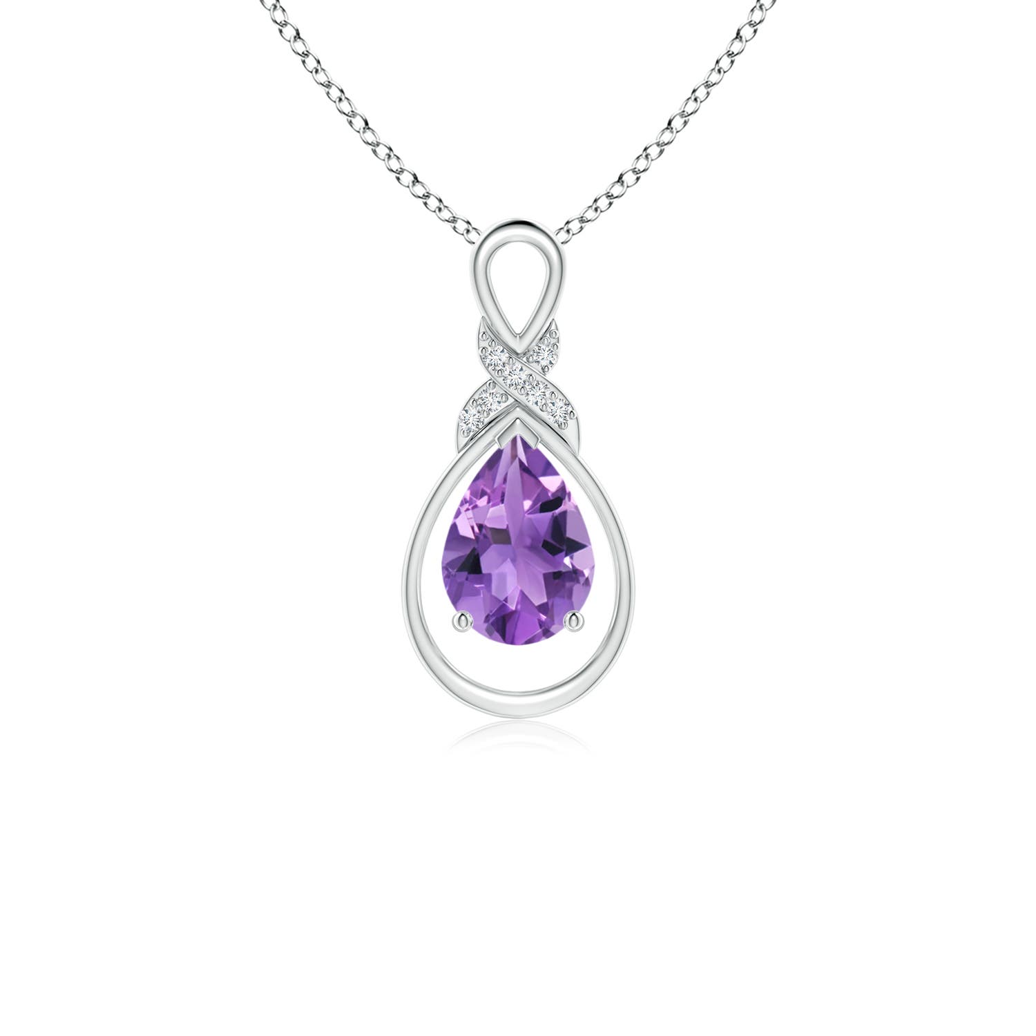 AA - Amethyst / 0.62 CT / 14 KT White Gold