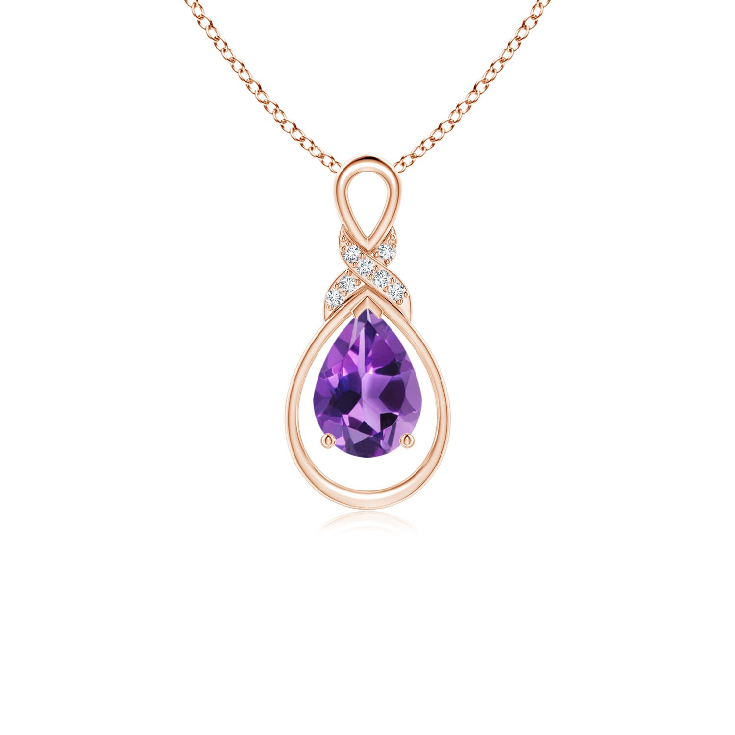 AAA - Amethyst / 0.62 CT / 14 KT Rose Gold