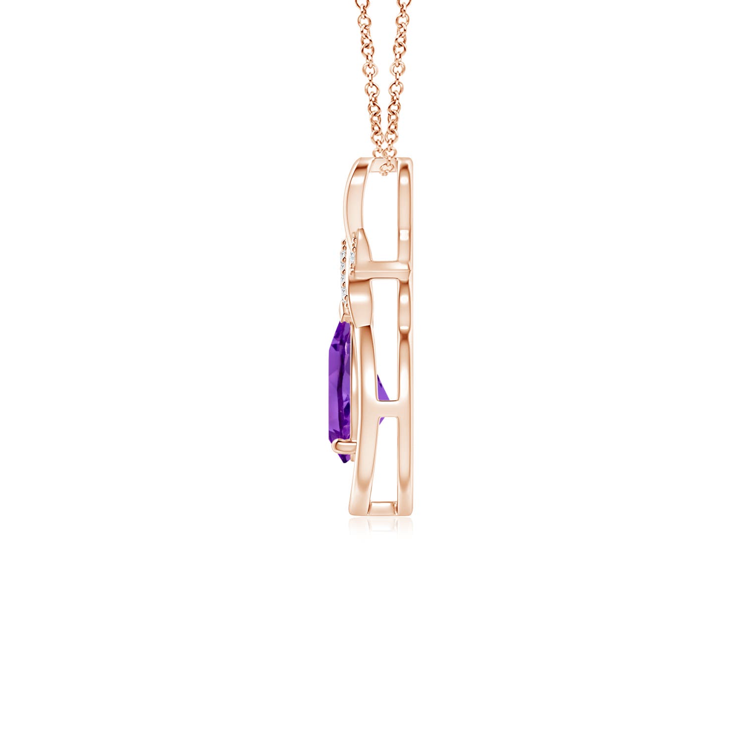 AAA - Amethyst / 0.62 CT / 14 KT Rose Gold