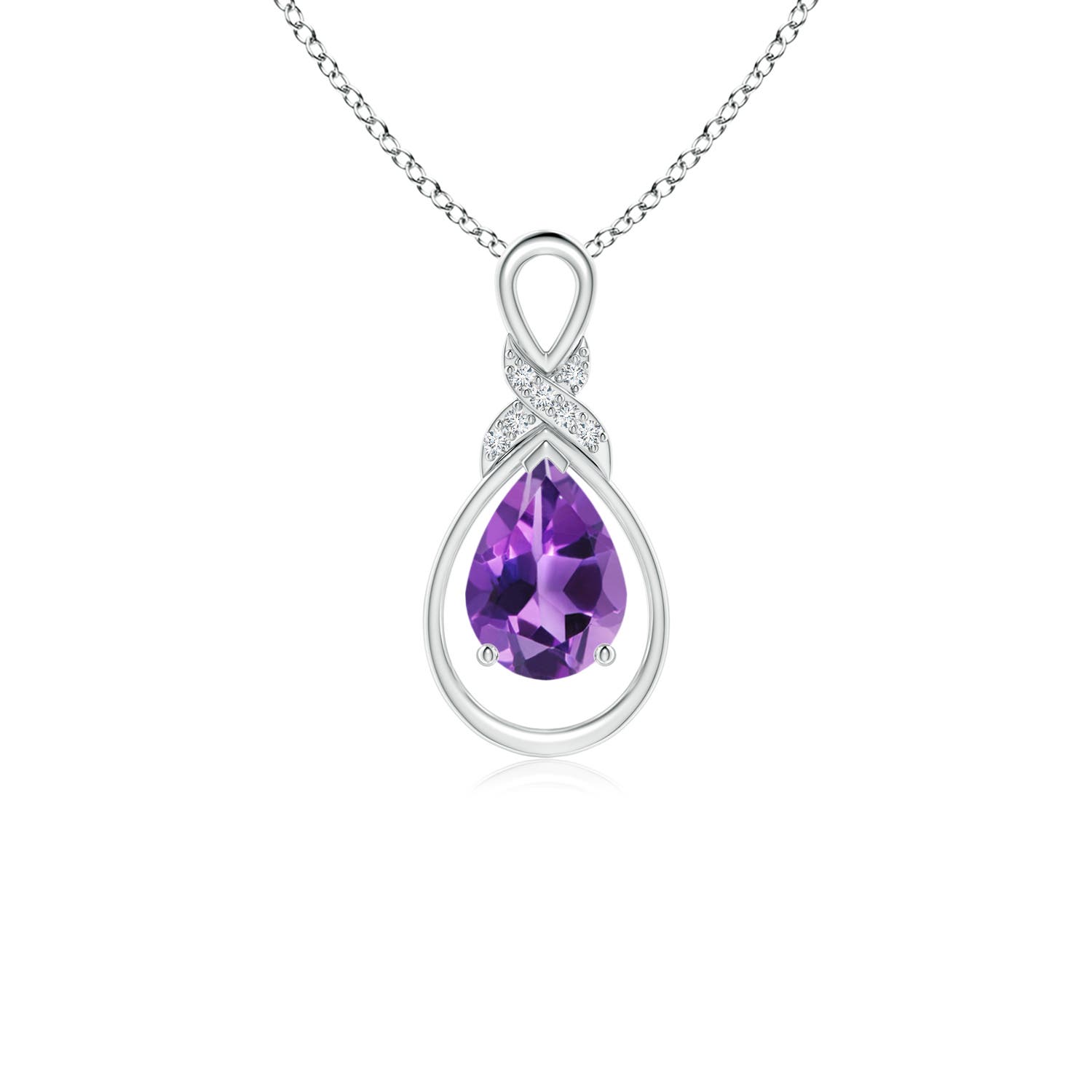 AAA - Amethyst / 0.62 CT / 14 KT White Gold