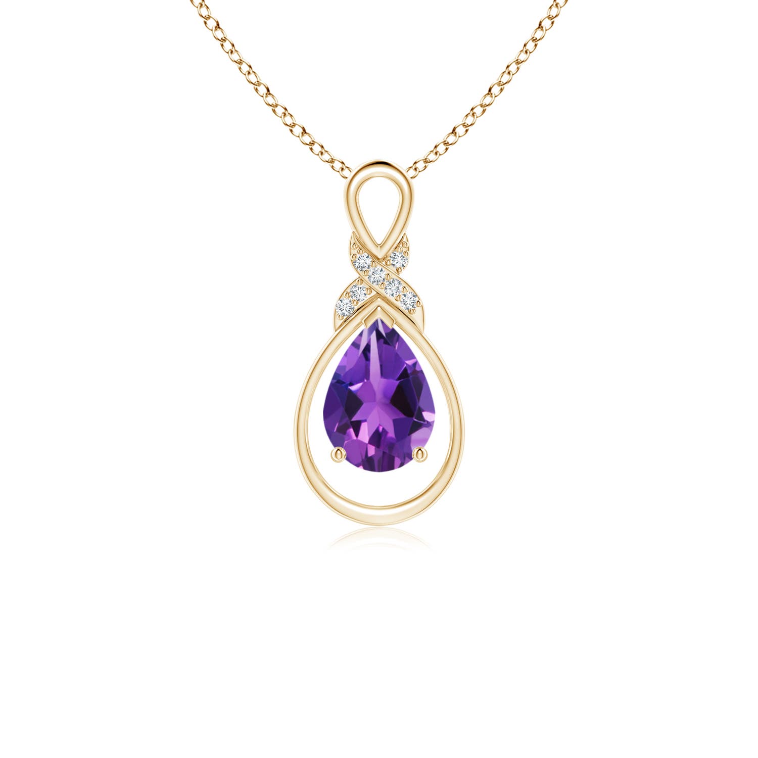 AAAA - Amethyst / 0.62 CT / 14 KT Yellow Gold