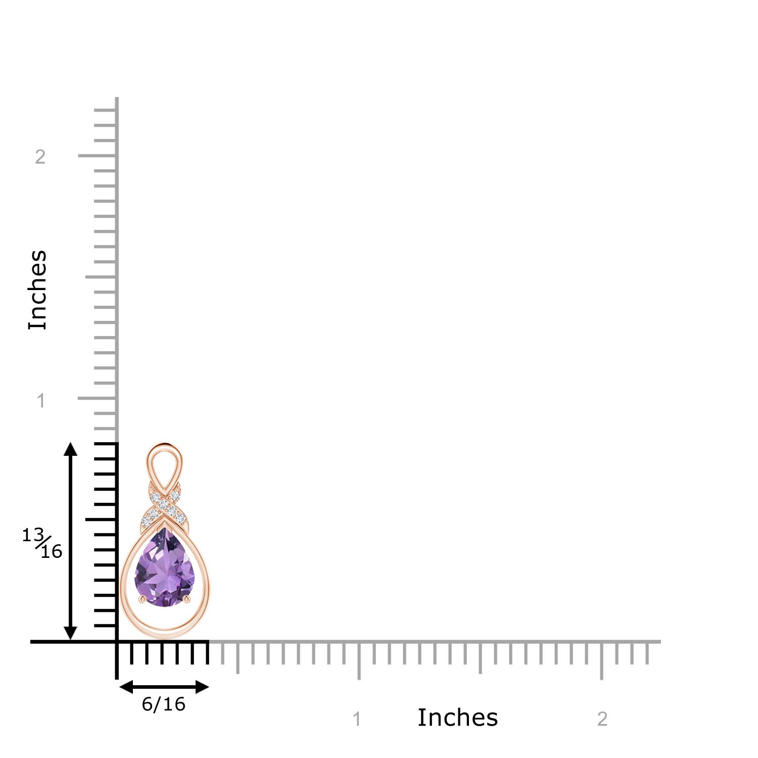 A - Amethyst / 1.04 CT / 14 KT Rose Gold