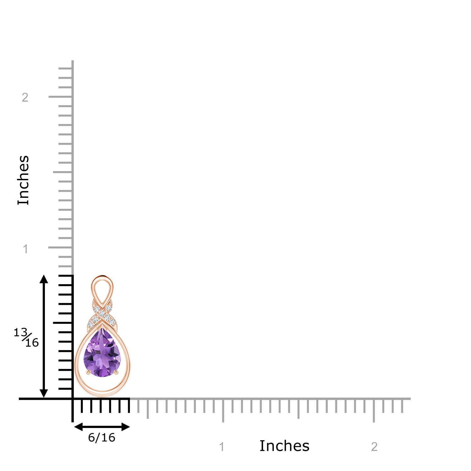 AA - Amethyst / 1.04 CT / 14 KT Rose Gold