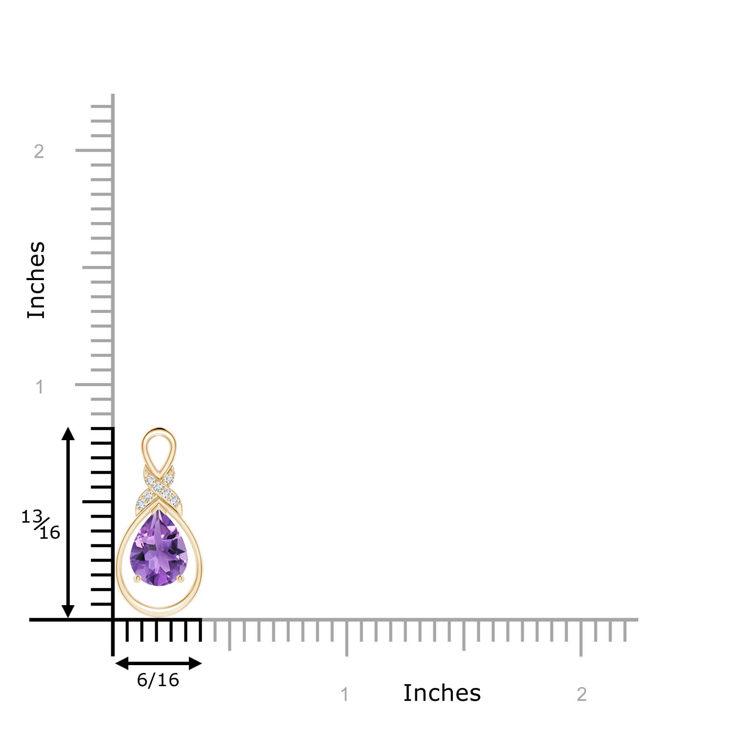 AA - Amethyst / 1.04 CT / 14 KT Yellow Gold