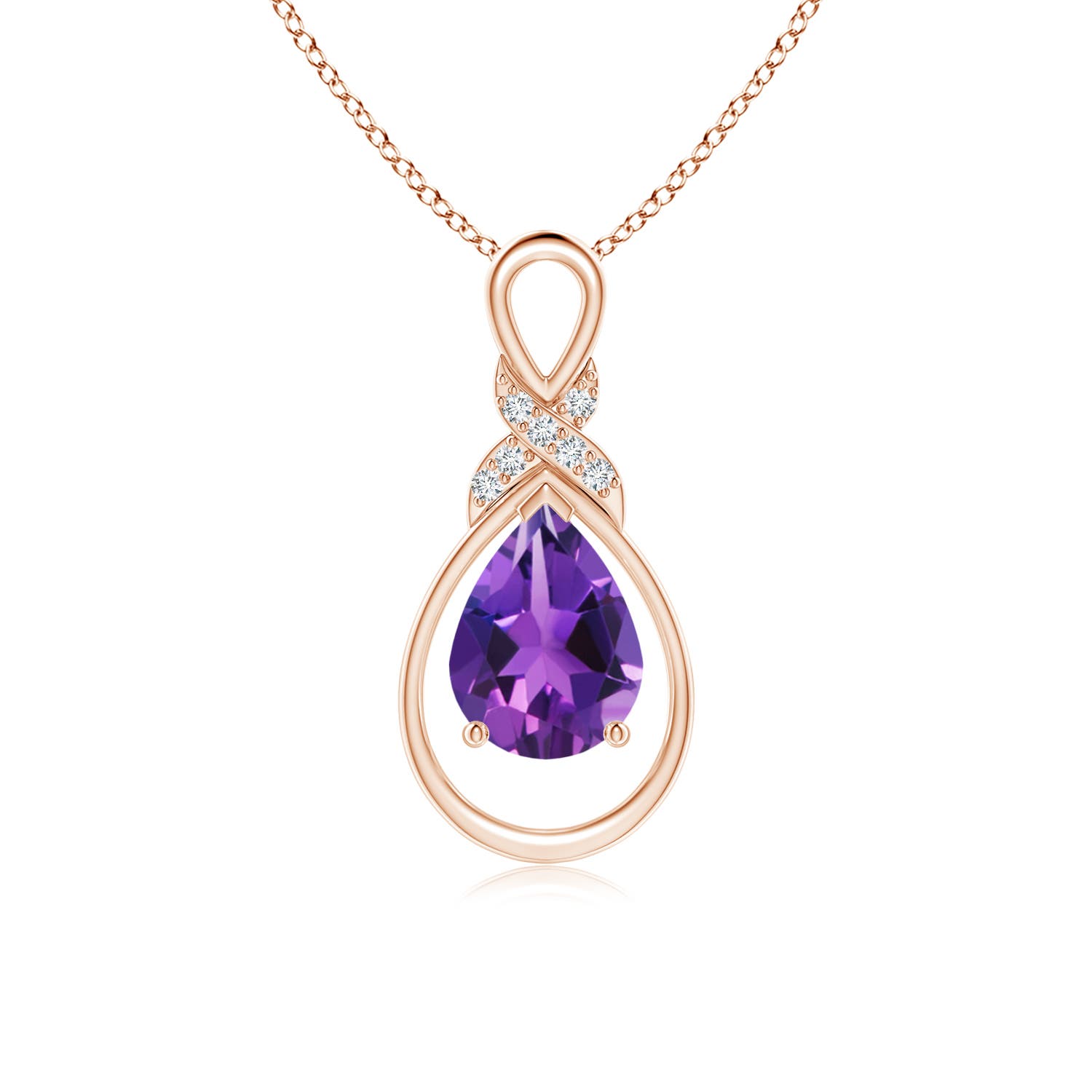 AAAA - Amethyst / 1.04 CT / 14 KT Rose Gold