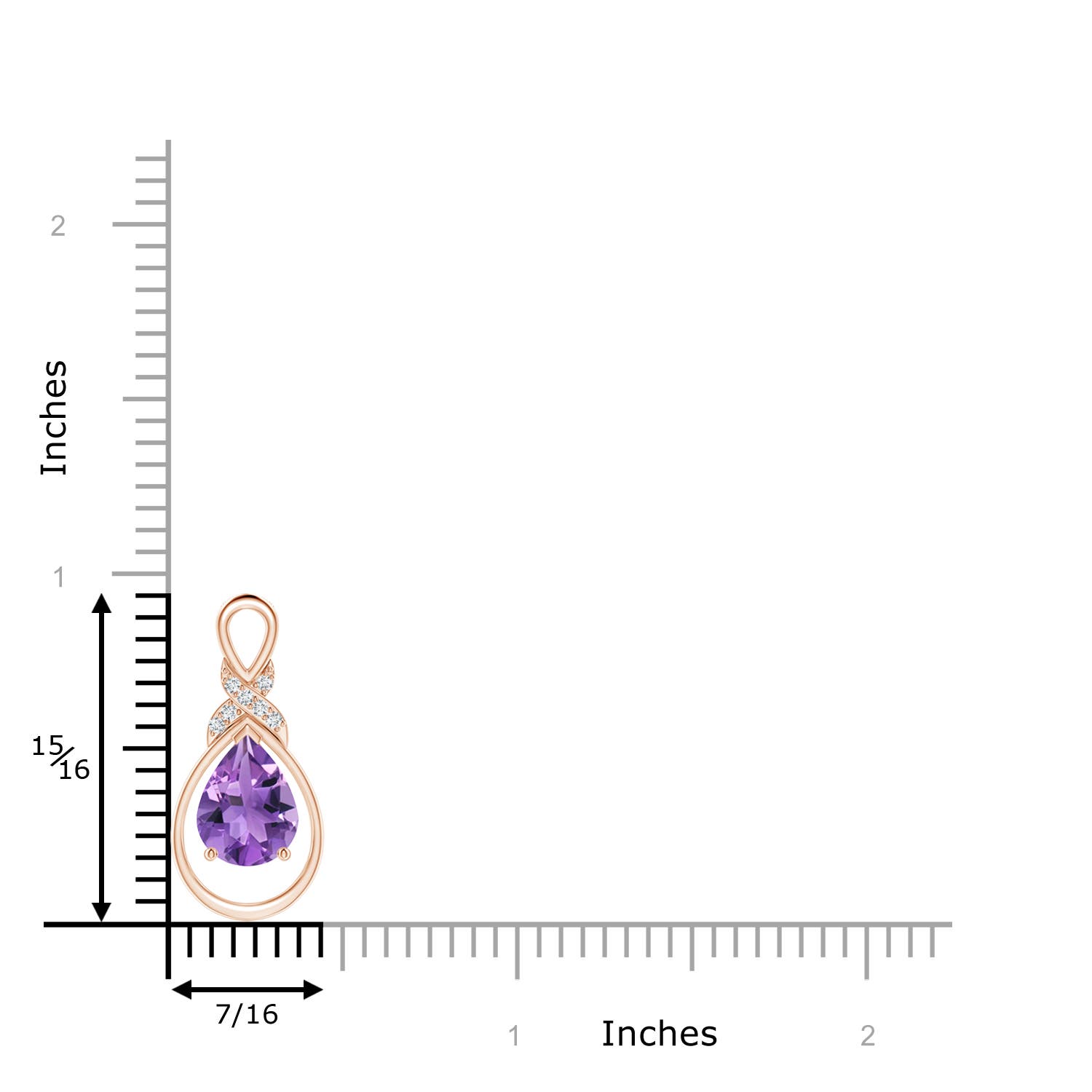 AA - Amethyst / 1.54 CT / 14 KT Rose Gold