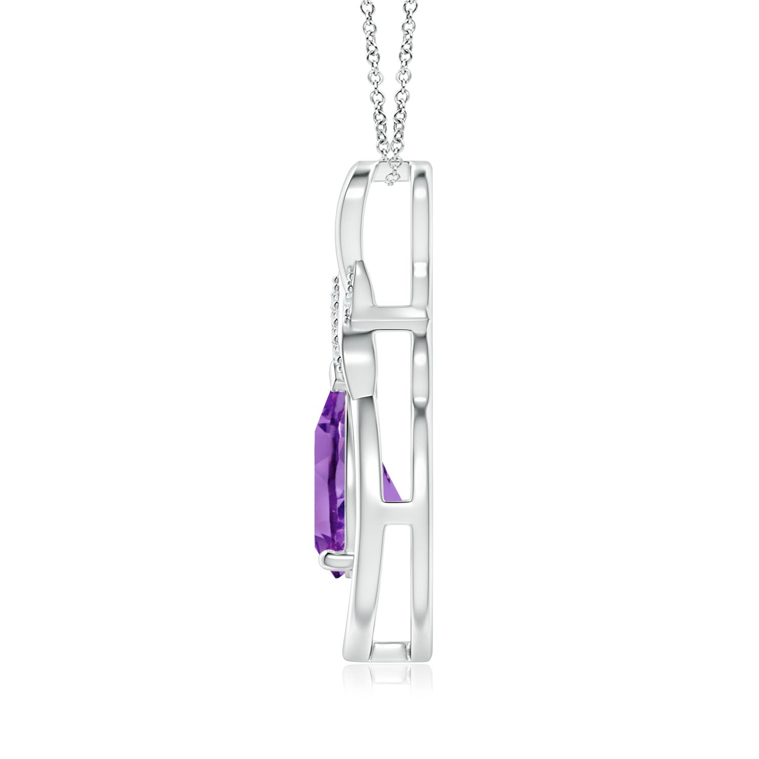 AA - Amethyst / 1.54 CT / 14 KT White Gold