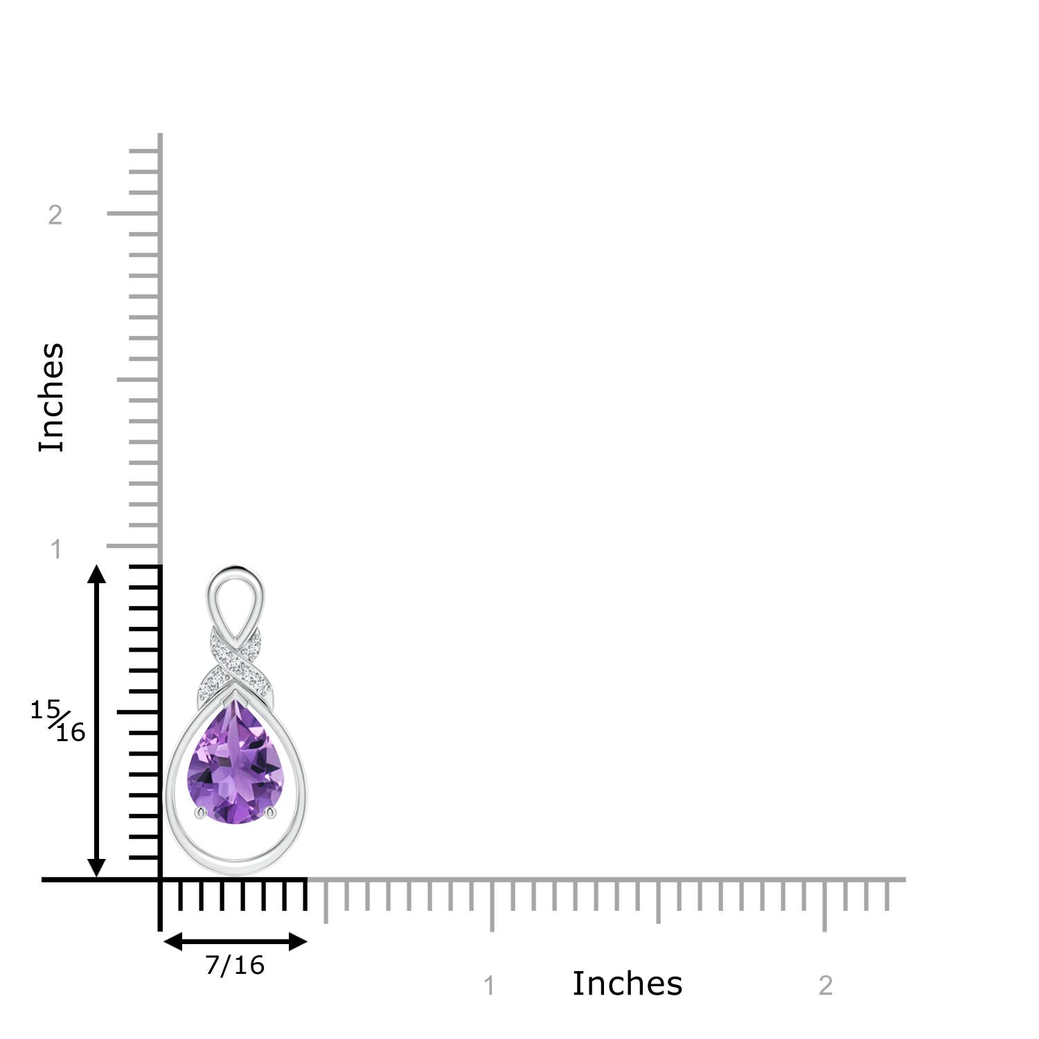 AA - Amethyst / 1.54 CT / 14 KT White Gold