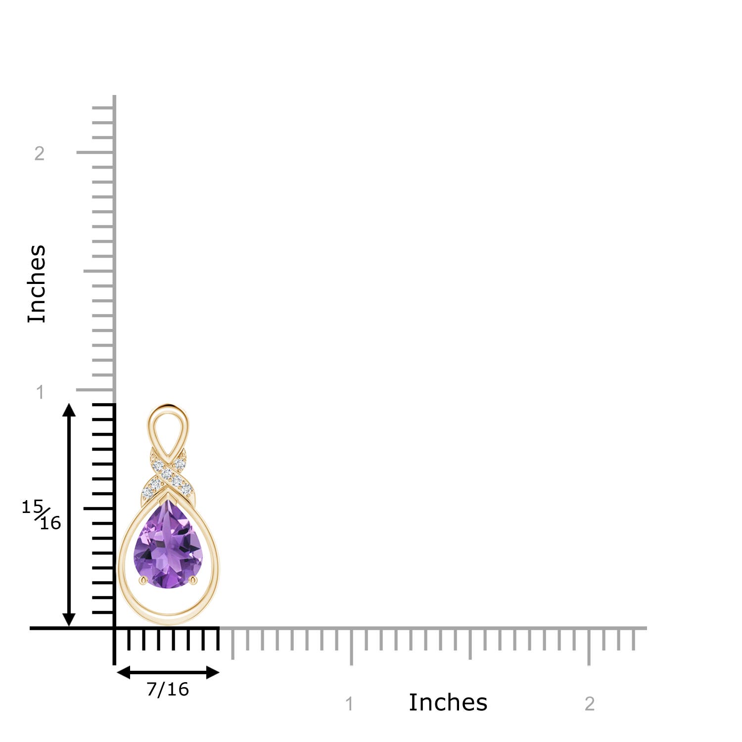 AA - Amethyst / 1.54 CT / 14 KT Yellow Gold