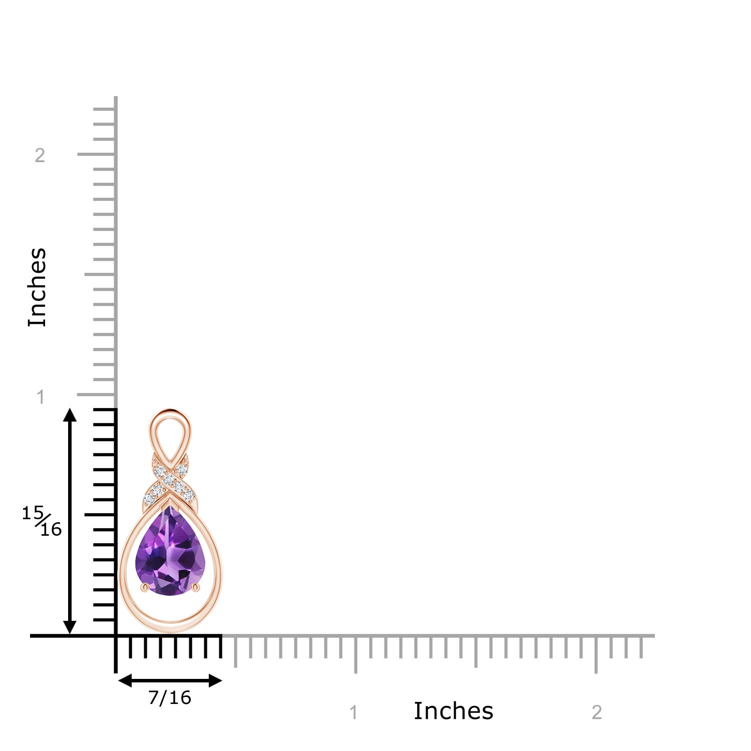 AAA - Amethyst / 1.54 CT / 14 KT Rose Gold