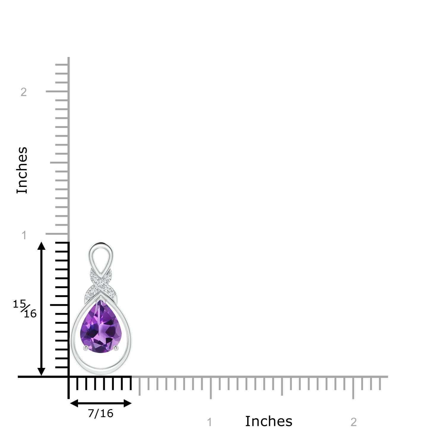 AAA - Amethyst / 1.54 CT / 14 KT White Gold