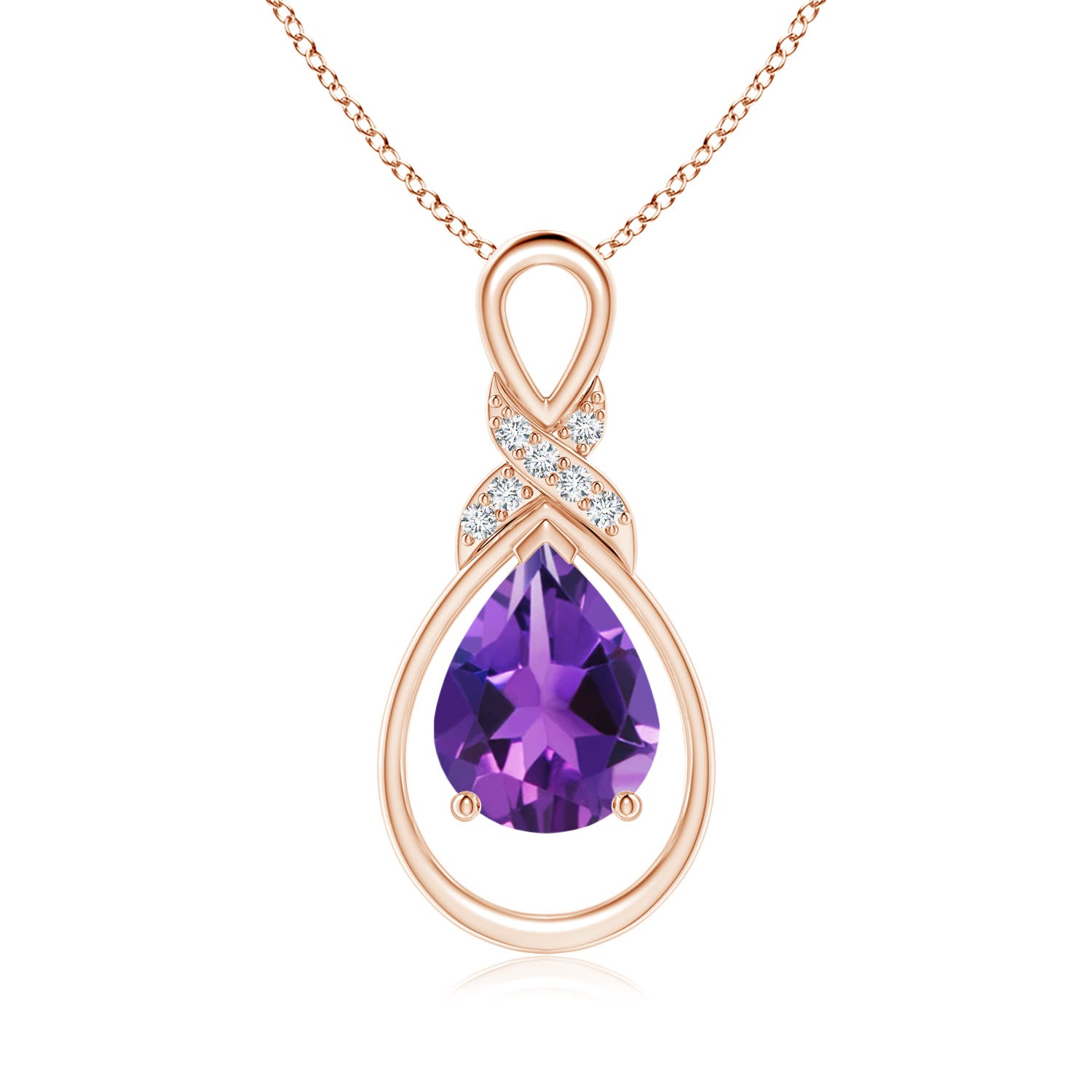 AAAA - Amethyst / 1.54 CT / 14 KT Rose Gold