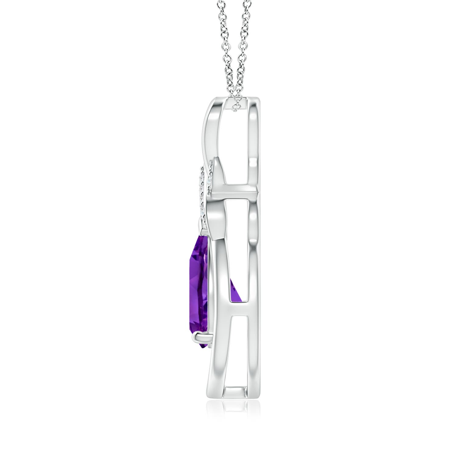 AAAA - Amethyst / 1.54 CT / 14 KT White Gold