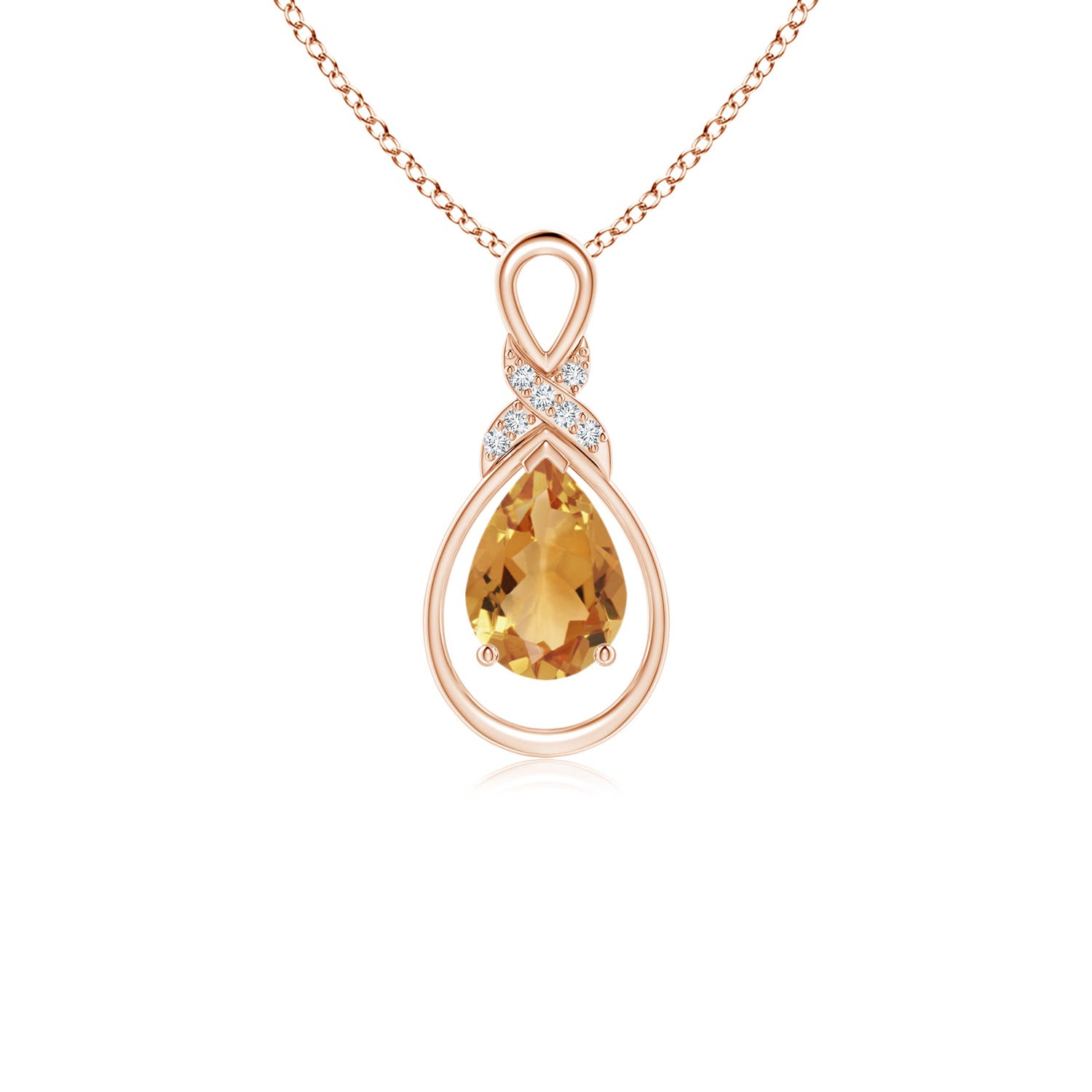 A - Citrine / 0.62 CT / 14 KT Rose Gold