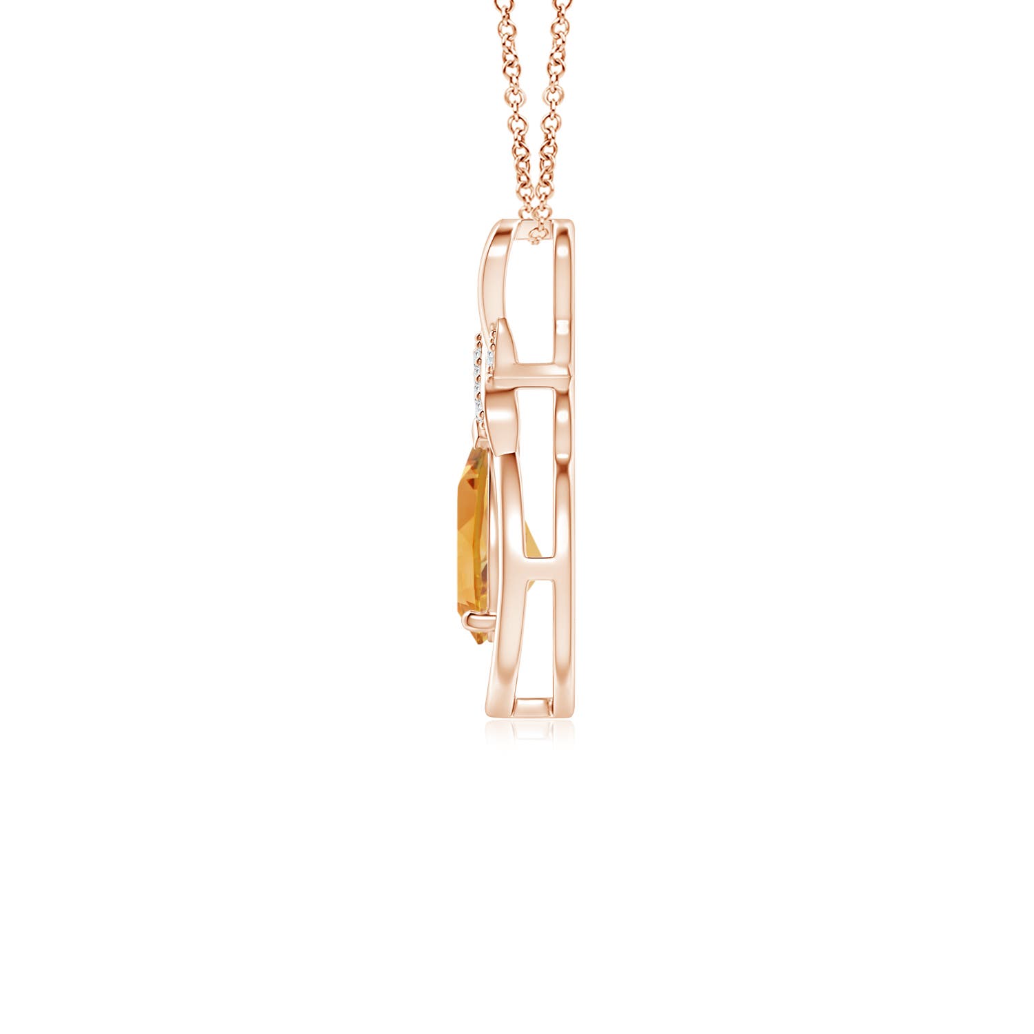 A - Citrine / 0.62 CT / 14 KT Rose Gold