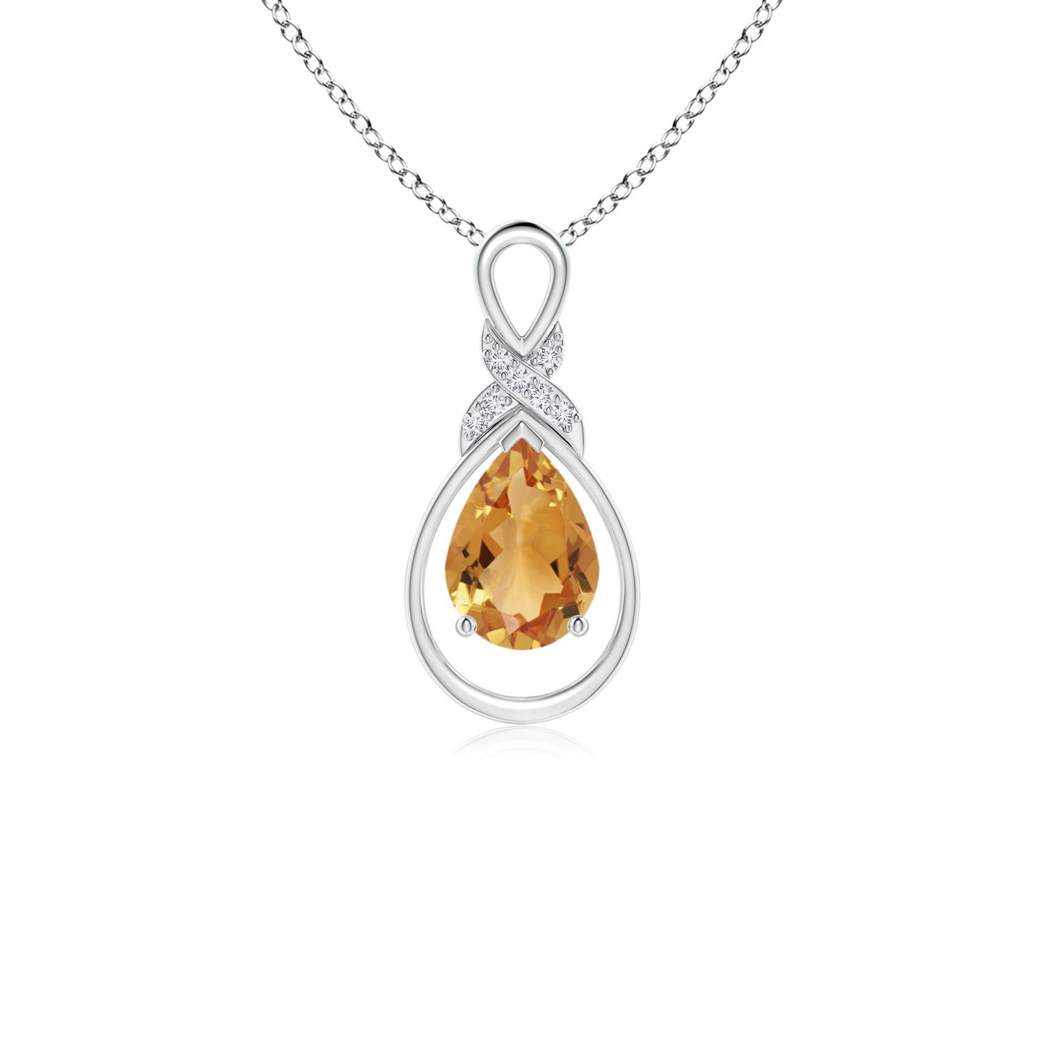 A - Citrine / 0.62 CT / 14 KT White Gold