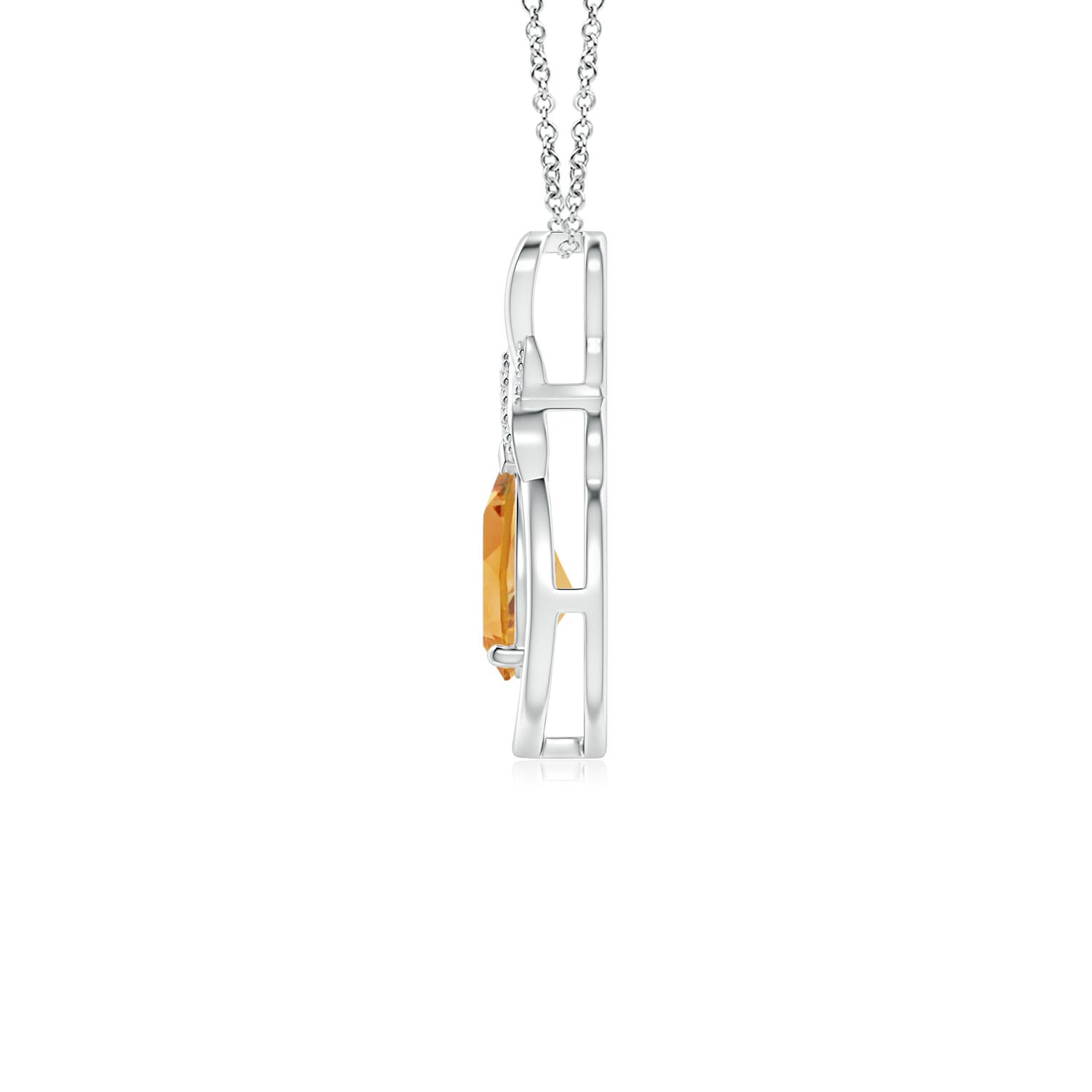 A - Citrine / 0.62 CT / 14 KT White Gold