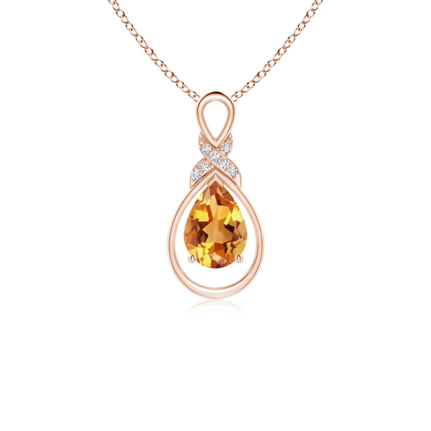 AA - Citrine / 0.62 CT / 14 KT Rose Gold