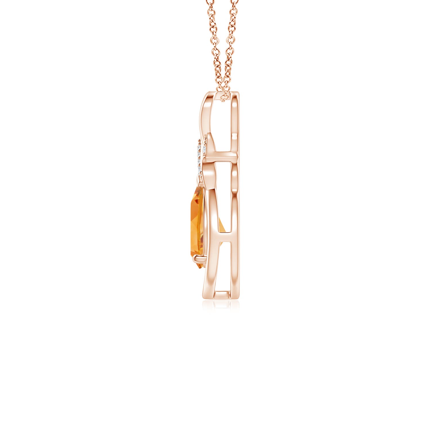 AA - Citrine / 0.62 CT / 14 KT Rose Gold