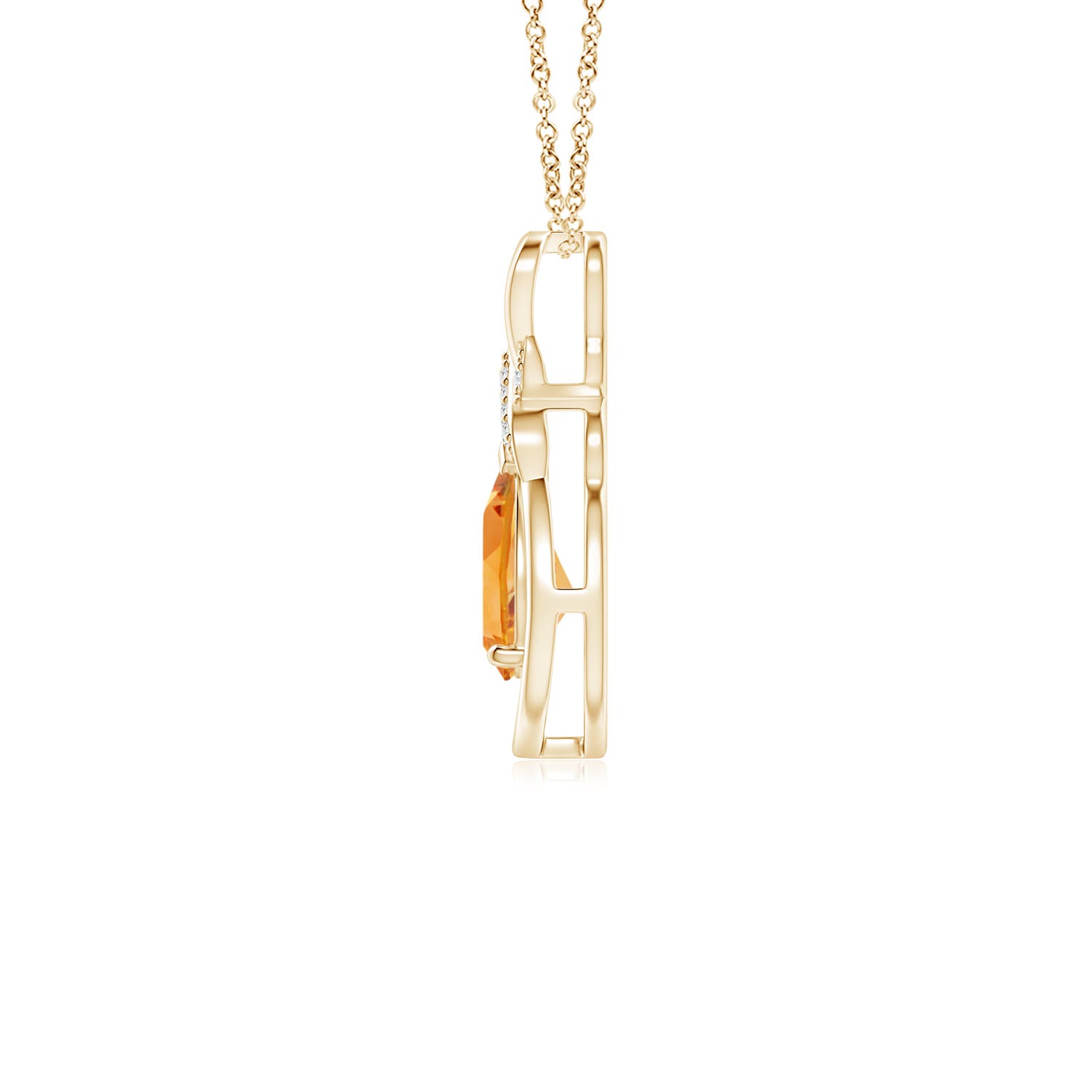 AA - Citrine / 0.62 CT / 14 KT Yellow Gold