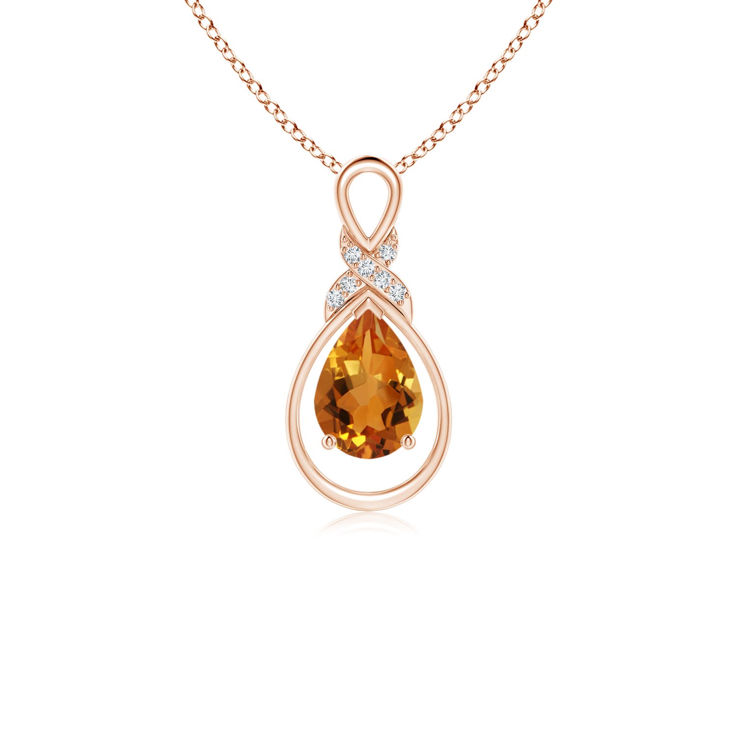 AAA - Citrine / 0.62 CT / 14 KT Rose Gold