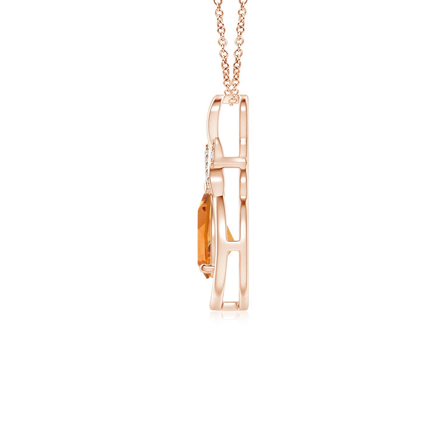 AAA - Citrine / 0.62 CT / 14 KT Rose Gold