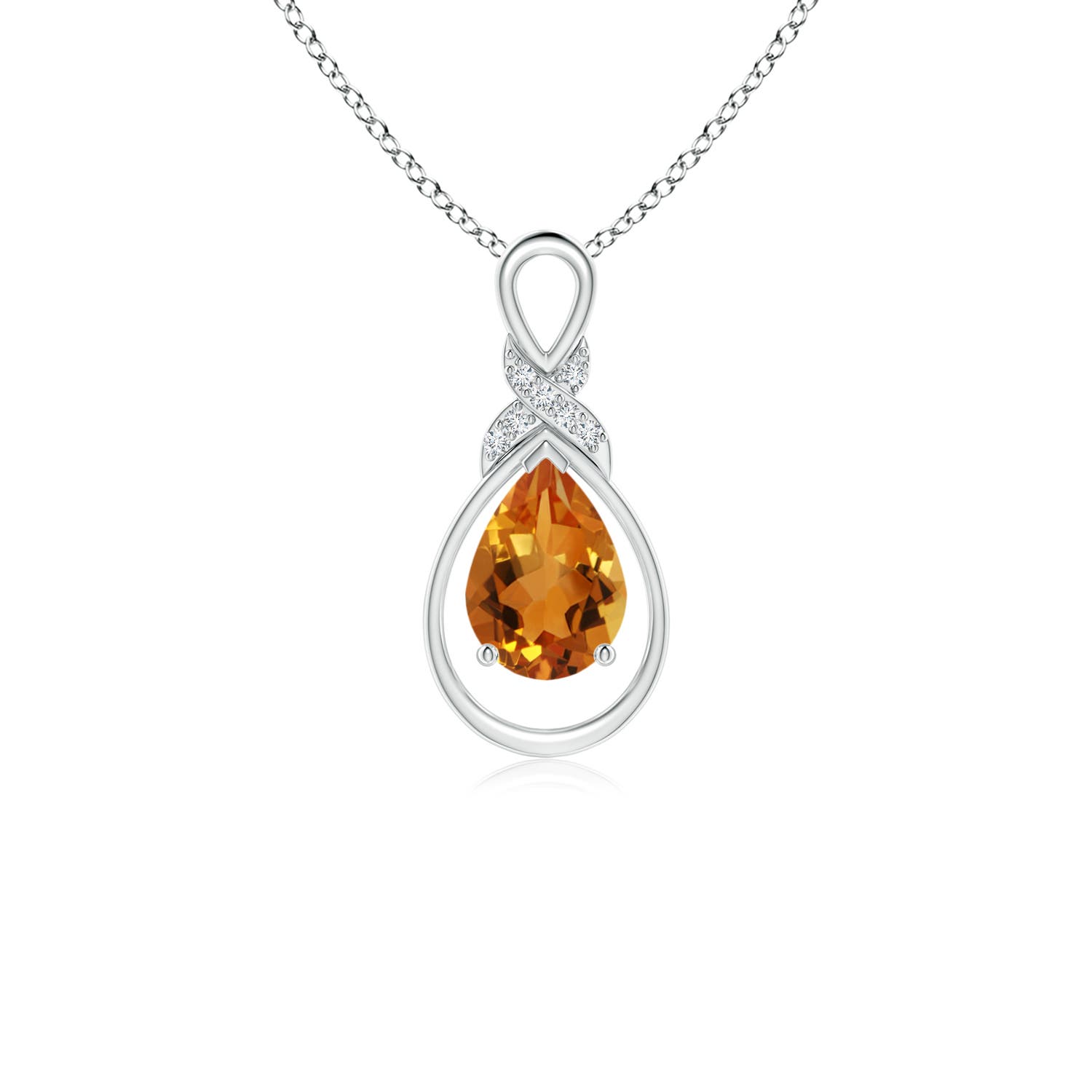 AAA - Citrine / 0.62 CT / 14 KT White Gold