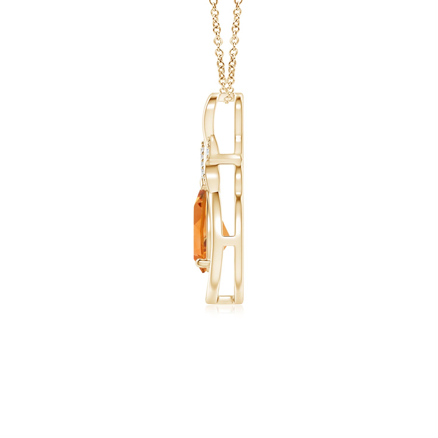 AAA - Citrine / 0.62 CT / 14 KT Yellow Gold