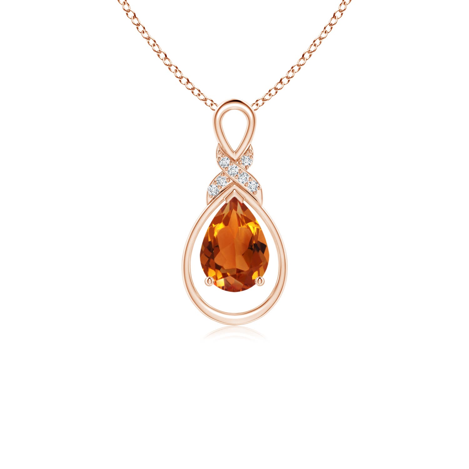 AAAA - Citrine / 0.62 CT / 14 KT Rose Gold